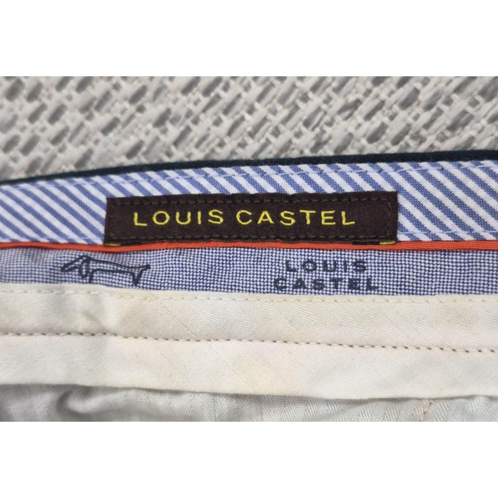 Vintage VTG Louis Castel Dress Pants Mens 32x28 Green Stretch Flat Front Zip Front Pockets Logo Casual Business Mens Size US 32 / EU 48 - 5 Thumbnail