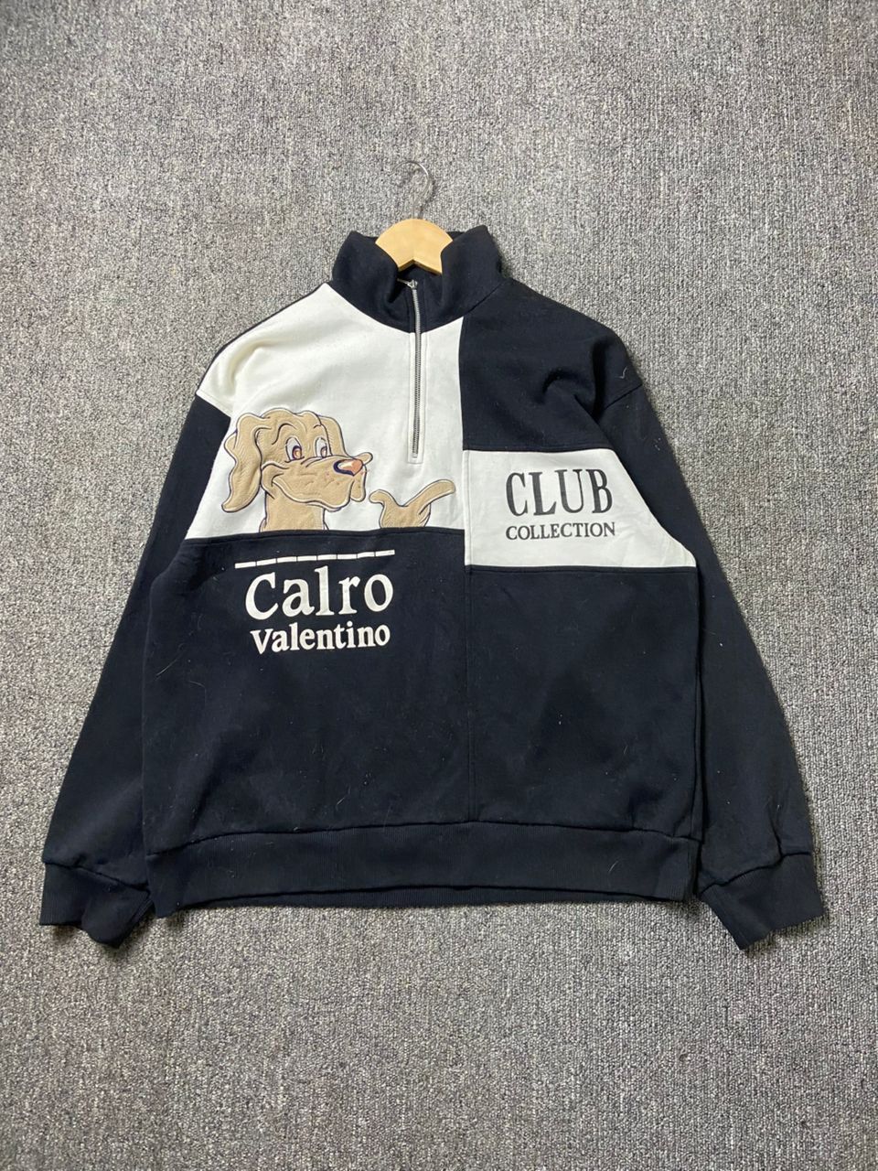 Japanese Brand Calro Valentino Club Collection Quarter Zip Sweatshirt (198) Size US S / EU 44-46 / 1 - 1 Thumbnail