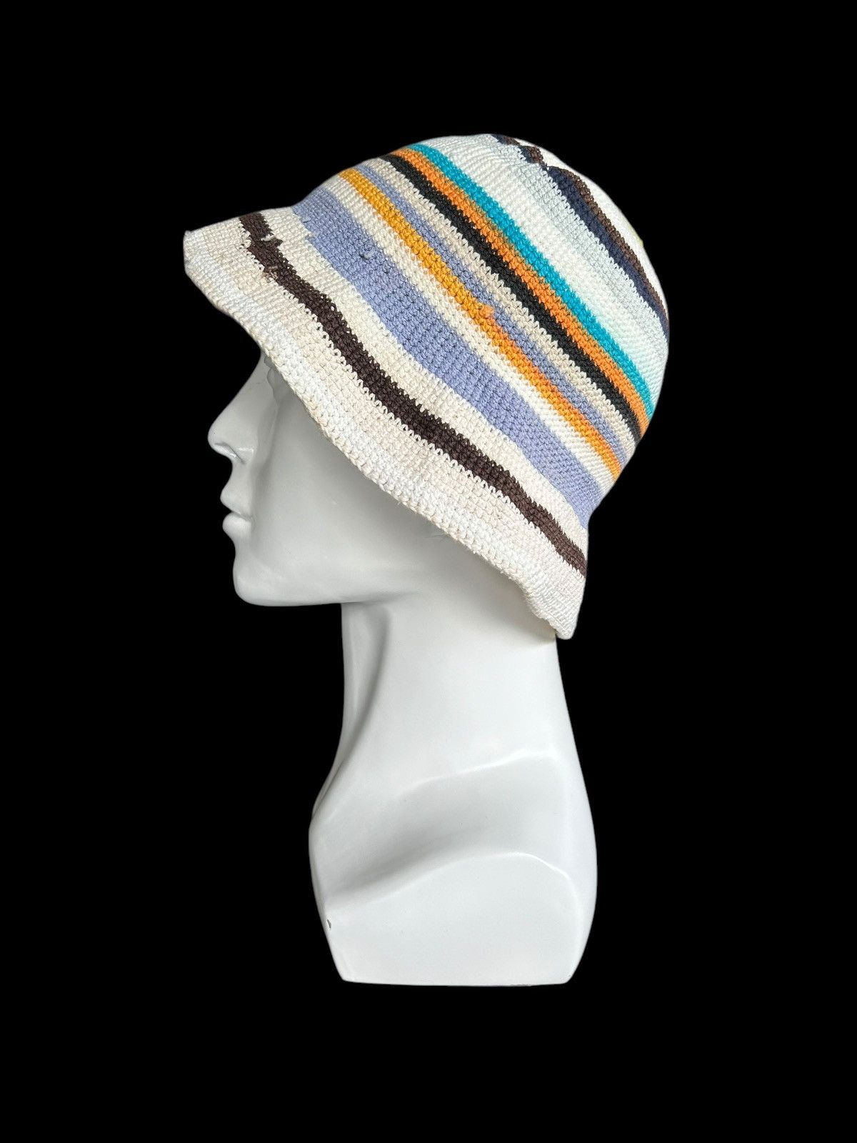 Japanese Brand × Kapital × Vintage Crochet Knitted Handmade Bucket Hats ☠️☠️ Size ONE SIZE - 2 Thumbnail
