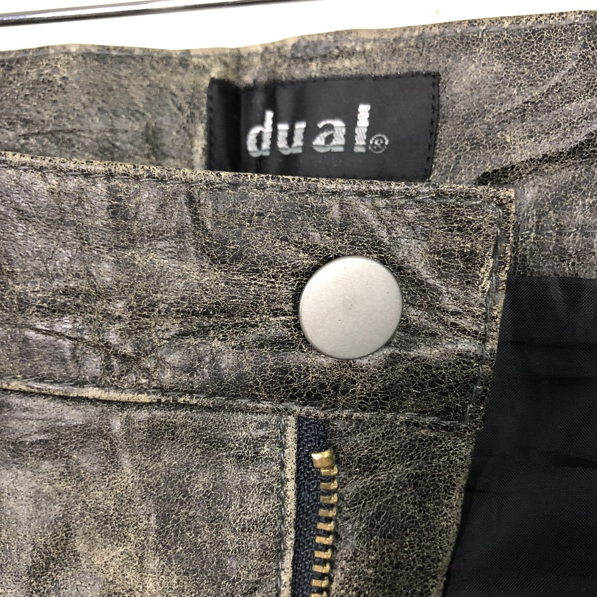 Japanese Brand 📌Vintage Biker Racing Leather Pants Dual Issey Miyake Size US 32 / EU 48 - 17 Thumbnail