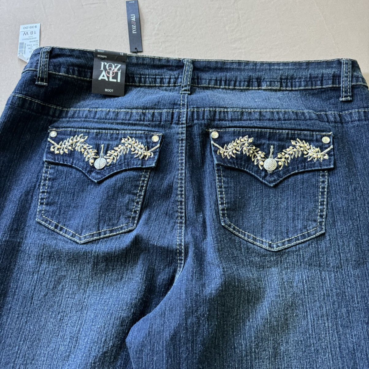 Other Y2K Era Roz & Ali rhinestone embellished bootcut jeans Size 40" / US 18 - 5 Thumbnail