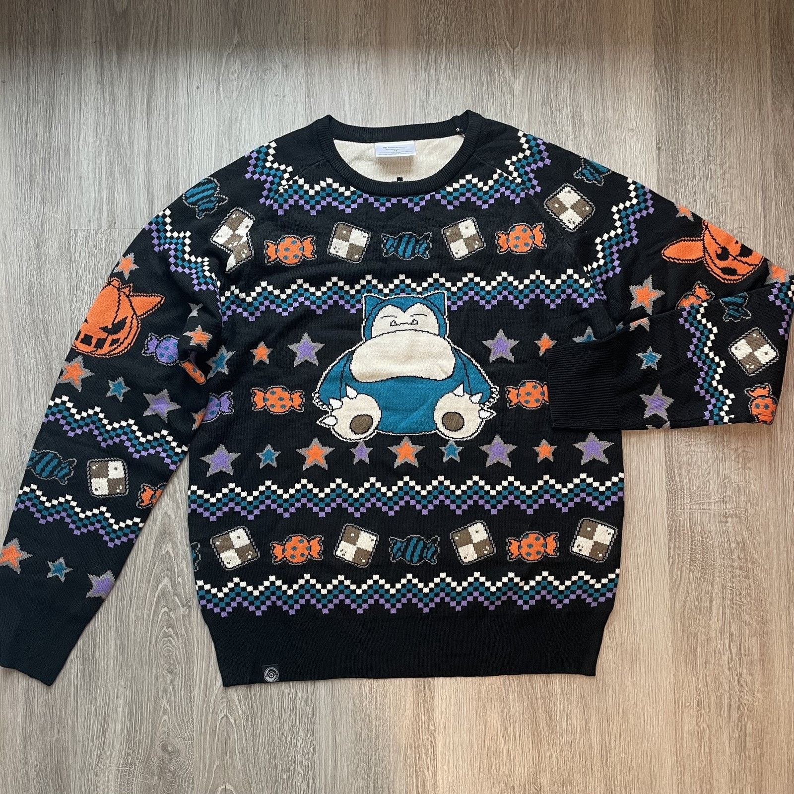 Pokemon Pokemon Center Snorlax Halloween Ugly Sweater Adult M Black Size M / US 6-8 / IT 42-44 - 1 Thumbnail