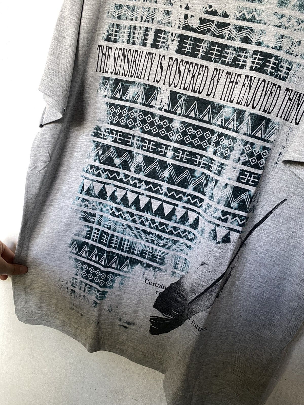 Beauty Beast × If Six Was Nine × Le Grande Bleu (L.G.B.) Beaumont Carr Poem Double Layer Tshirt Size US L / EU 52-54 / 3 - 6 Thumbnail