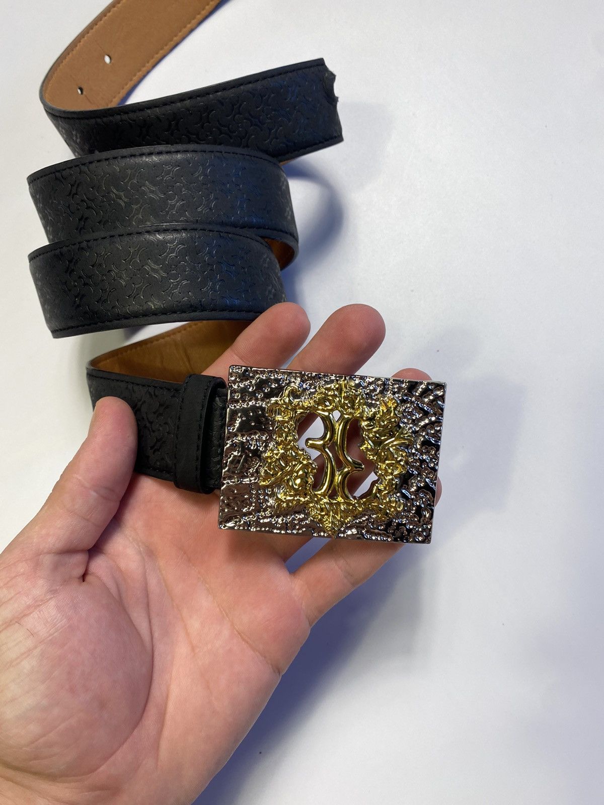 Billionaire Couture Billionaire Metal Buckle Monogram Belt Y2k Hype Size ONE SIZE - 2 Thumbnail