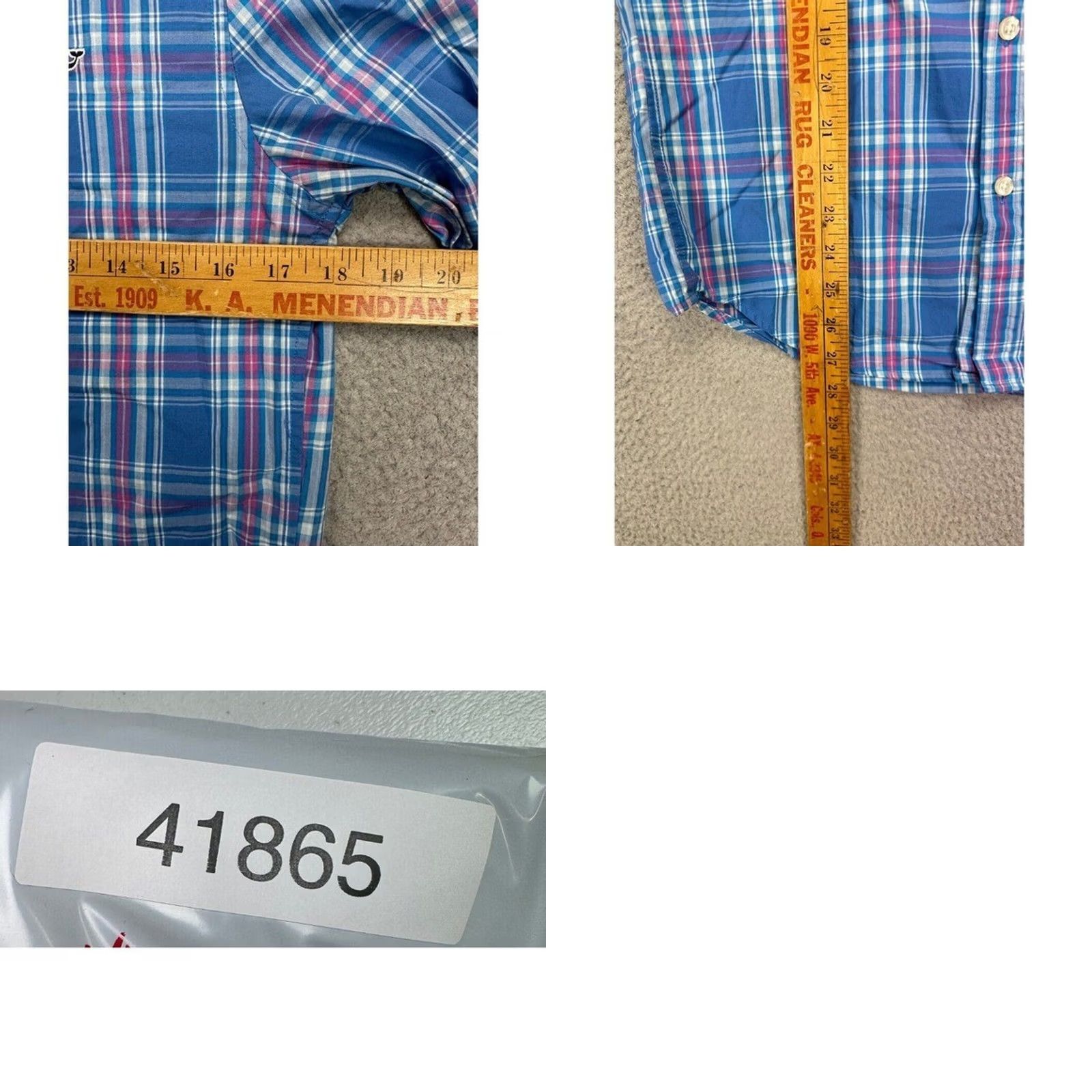 Vineyard Vines Vineyard Vines Button Down Shirt Adult XS Whale Blue Pink Tartan Plaid Slim Mens Size US XS / EU 42 / 0 - 8 Thumbnail