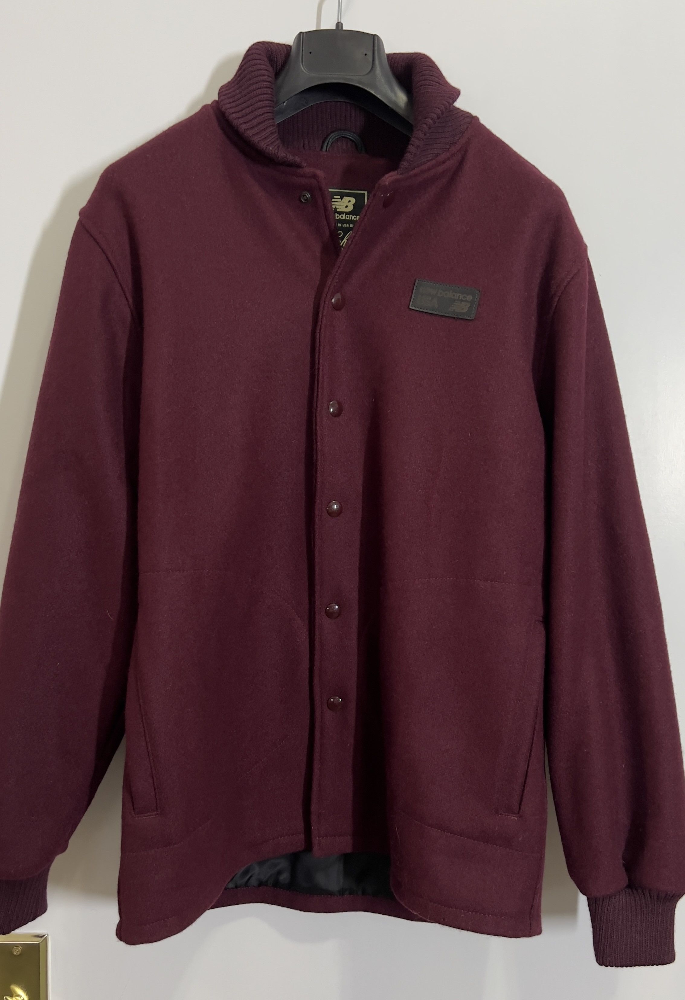 Dehen 1920 New Balance x Dehen 1920 Varsity Jacket Wool Maroon Size US M / EU 48-50 / 2 - 1 Thumbnail