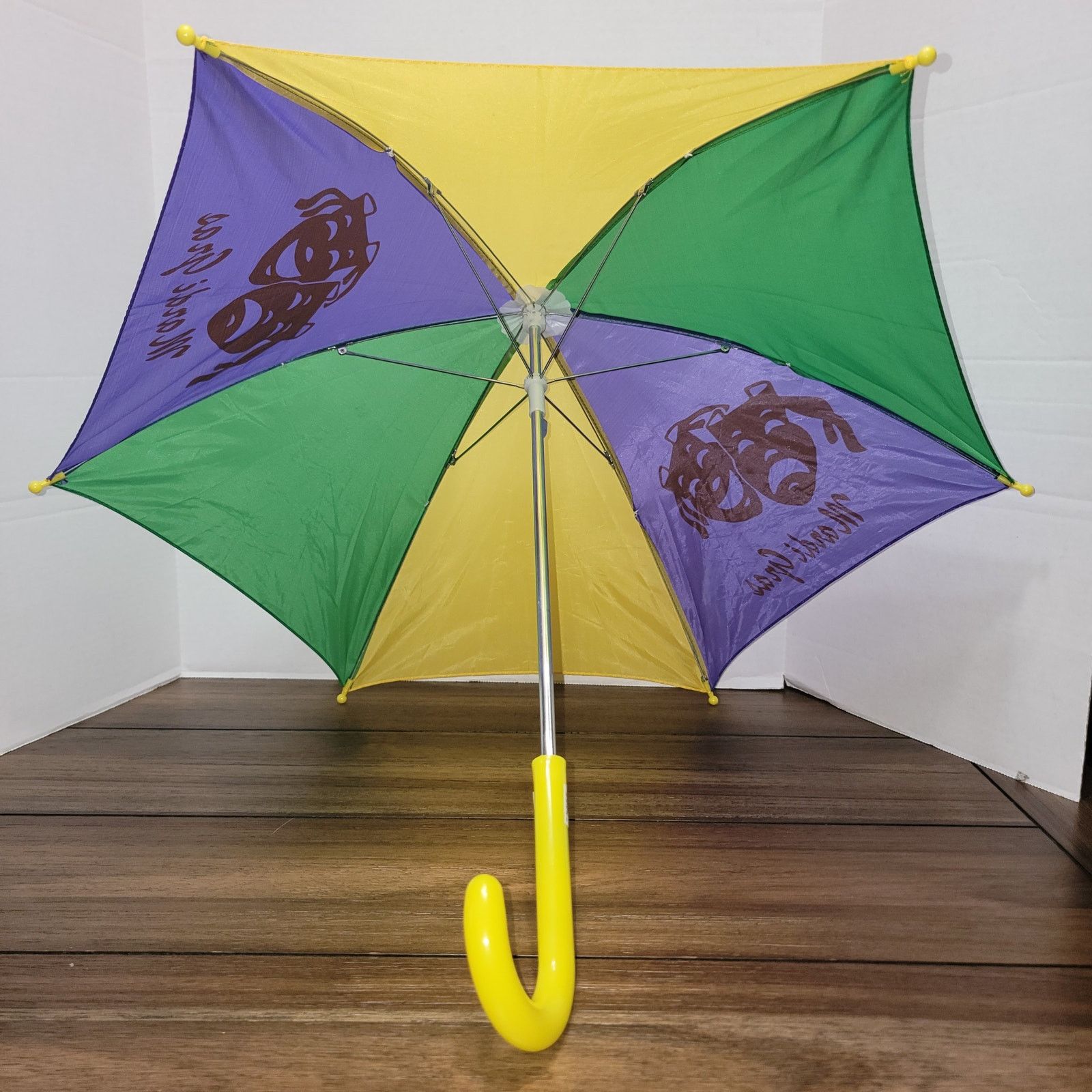 Other Mardi Gras Multicolor Mini Umbrella 20" Tall, 23" Diameter Size ONE SIZE - 2 Thumbnail