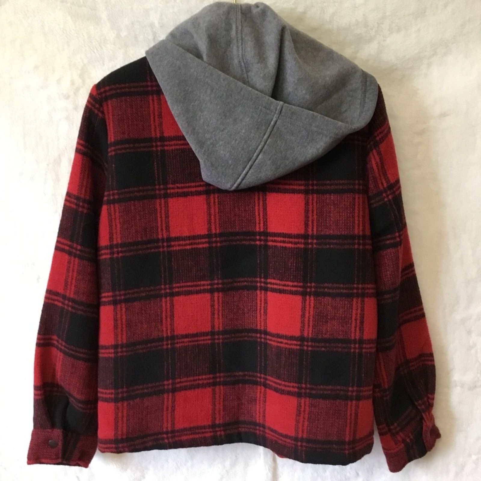 Other Temt Red Plaid Sherpa-Lined Hoodie Jacket Size L / US 10 / IT 46 - 9 Thumbnail