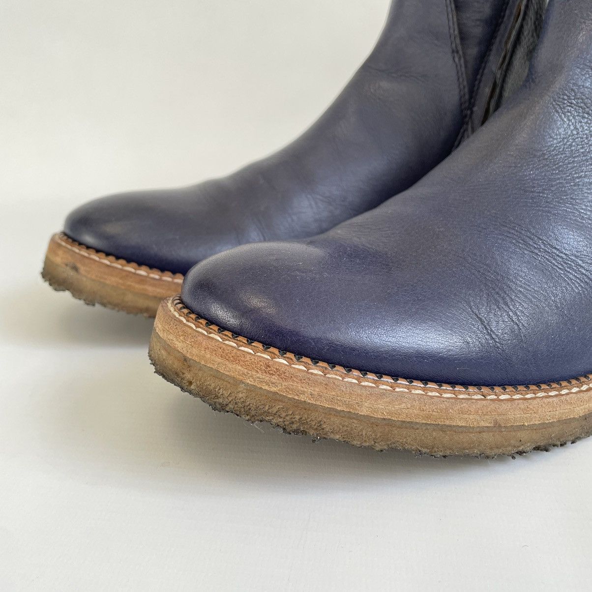 Maison Margiela Dark Blue Leather ‘Engineer Boots’ Size US 10 / EU 43 - 5 Thumbnail