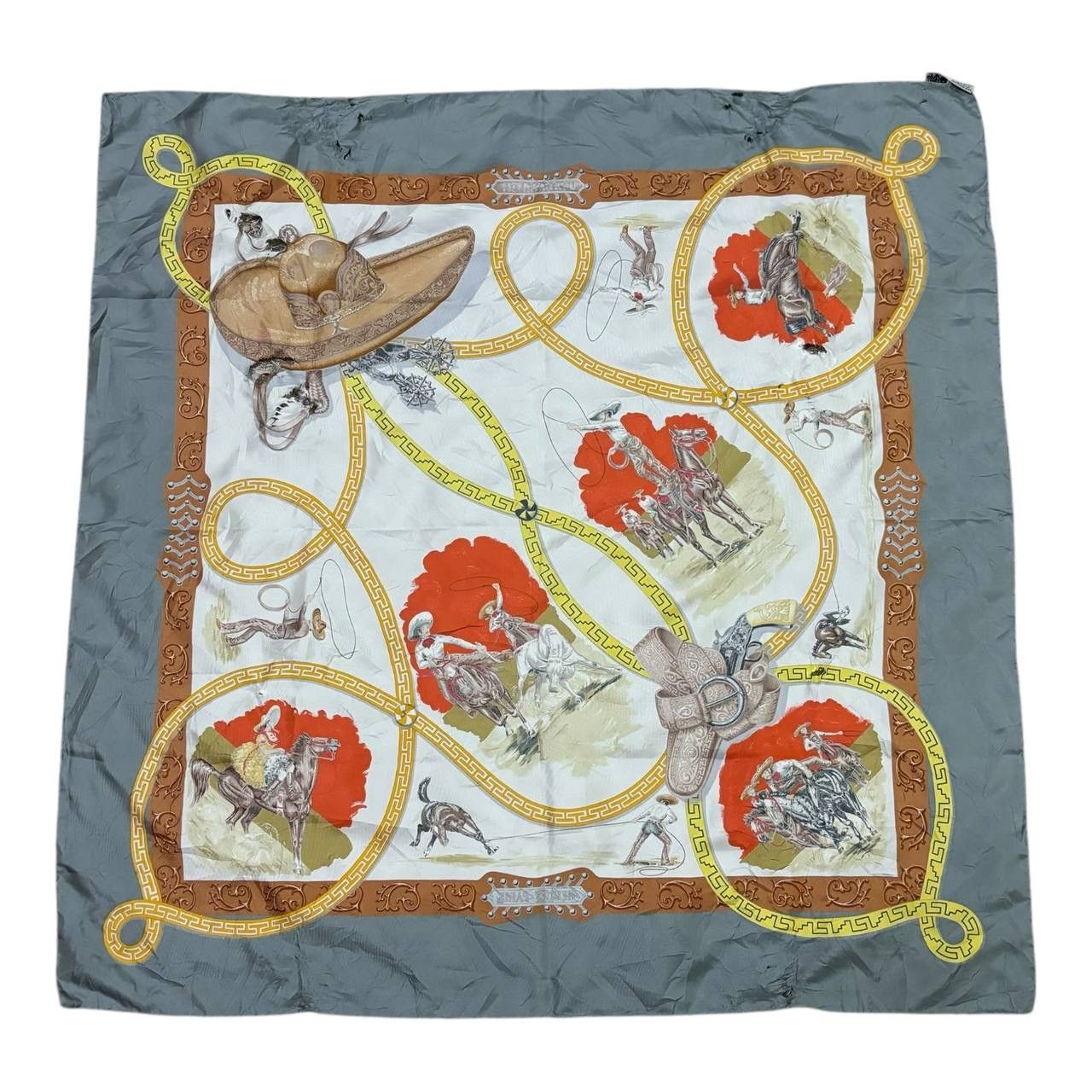 Hermes Hermes Charreada Silk Scarf 90cm Jean de Fougerolle Vintage Size ONE SIZE - 2 Thumbnail