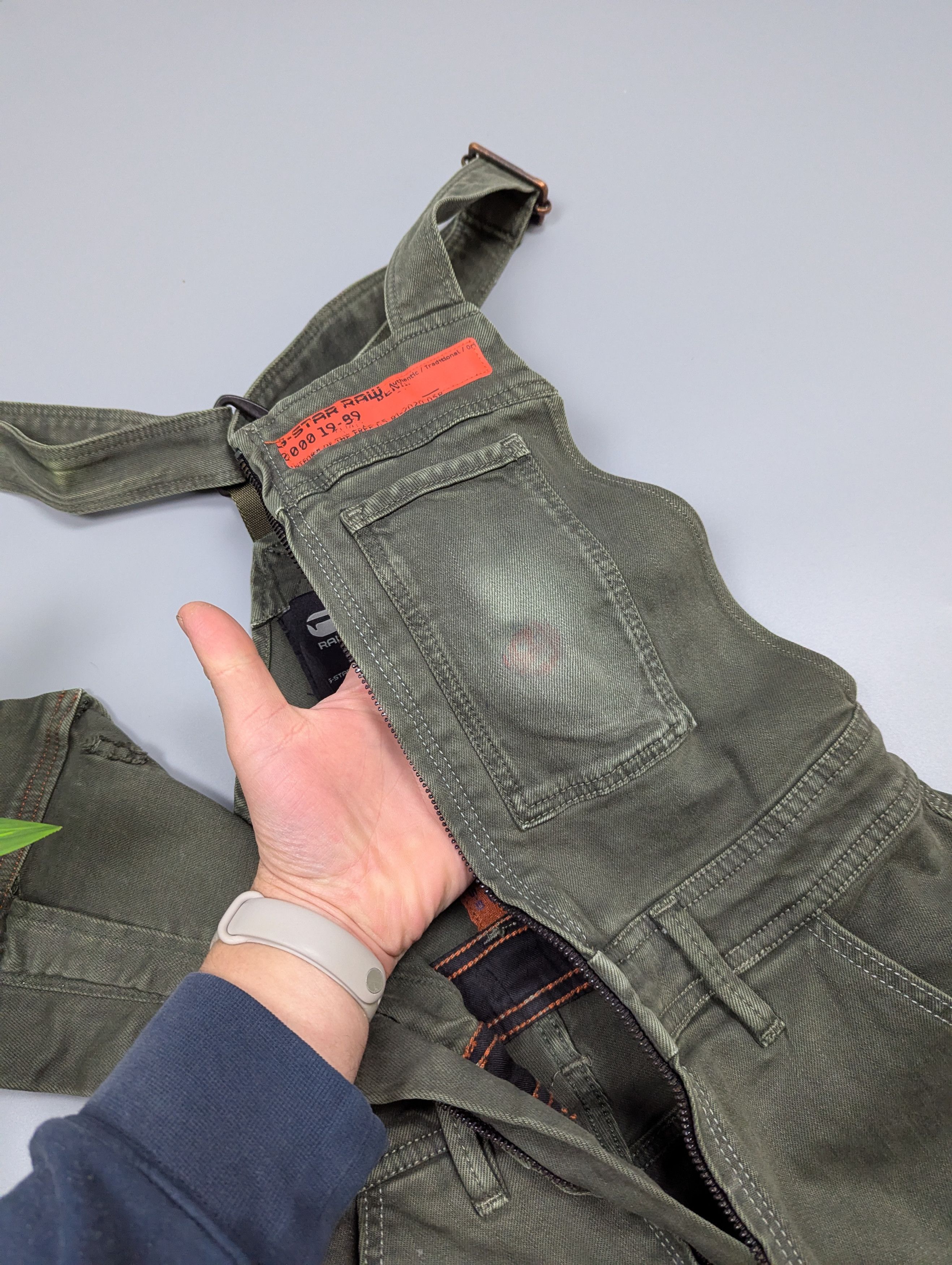G-Star G-Star RAW Women’s Slim Olive Green Denim Dungaree Jumpsuit Size 27" / US 4 / IT 40 - 13 Thumbnail