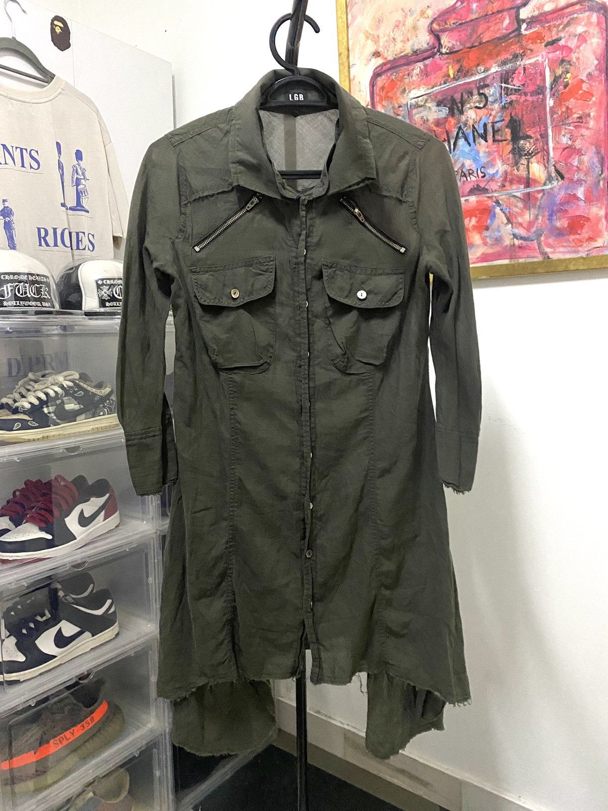 Le Grande Bleu (L.G.B.) 2000s Le Grande Bleu G/Dress Griffin Gothic Punk Shirt Size XS / US 0-2 / IT 36-38 - 2 Thumbnail