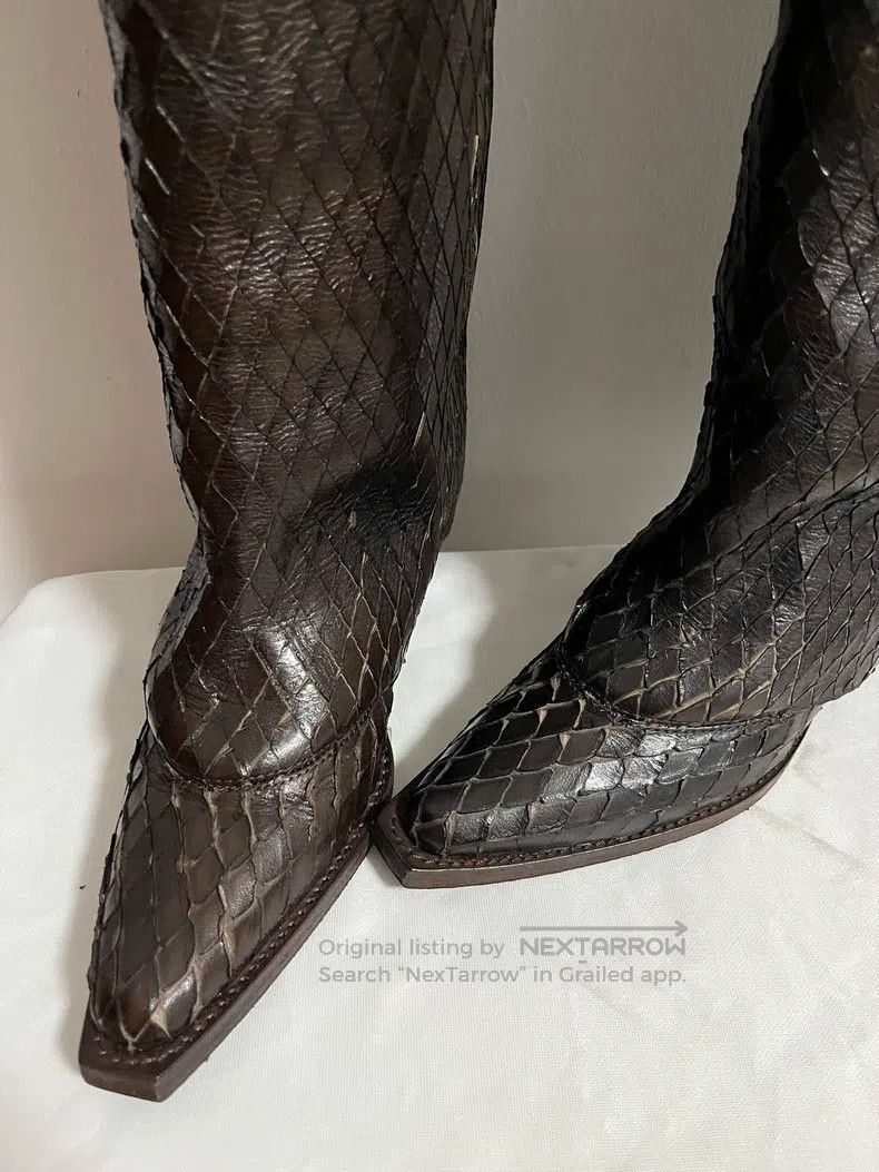 Givenchy Givenchy Snake Leather Tall Boots, Western Boots Size US 7 / IT 37 - 2 Thumbnail