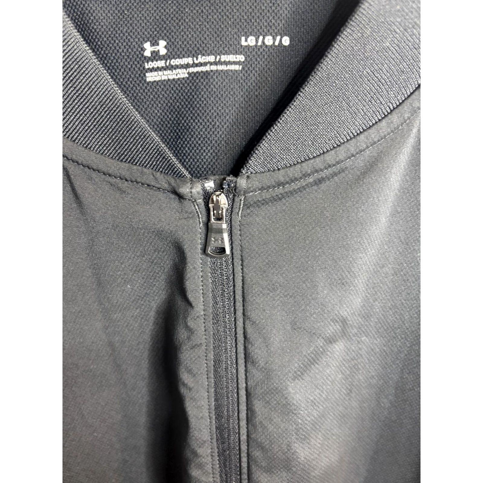 Under Armour Under Armour Jacket Mens Large Black Full Zip Lightweight Loose Fit Running Gym & Training Basketball Track Jacket Size US L / EU 52-54 / 3 - 3 Thumbnail