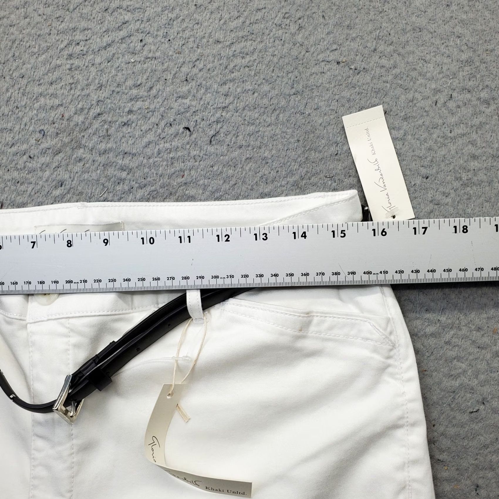 Gloria Vanderbilt Gloria Vanderbilt Capri Pants Womens 12 White Stretch Slim Leg Belted Waist Size 34" / US 12 / IT 48 - 6 Thumbnail