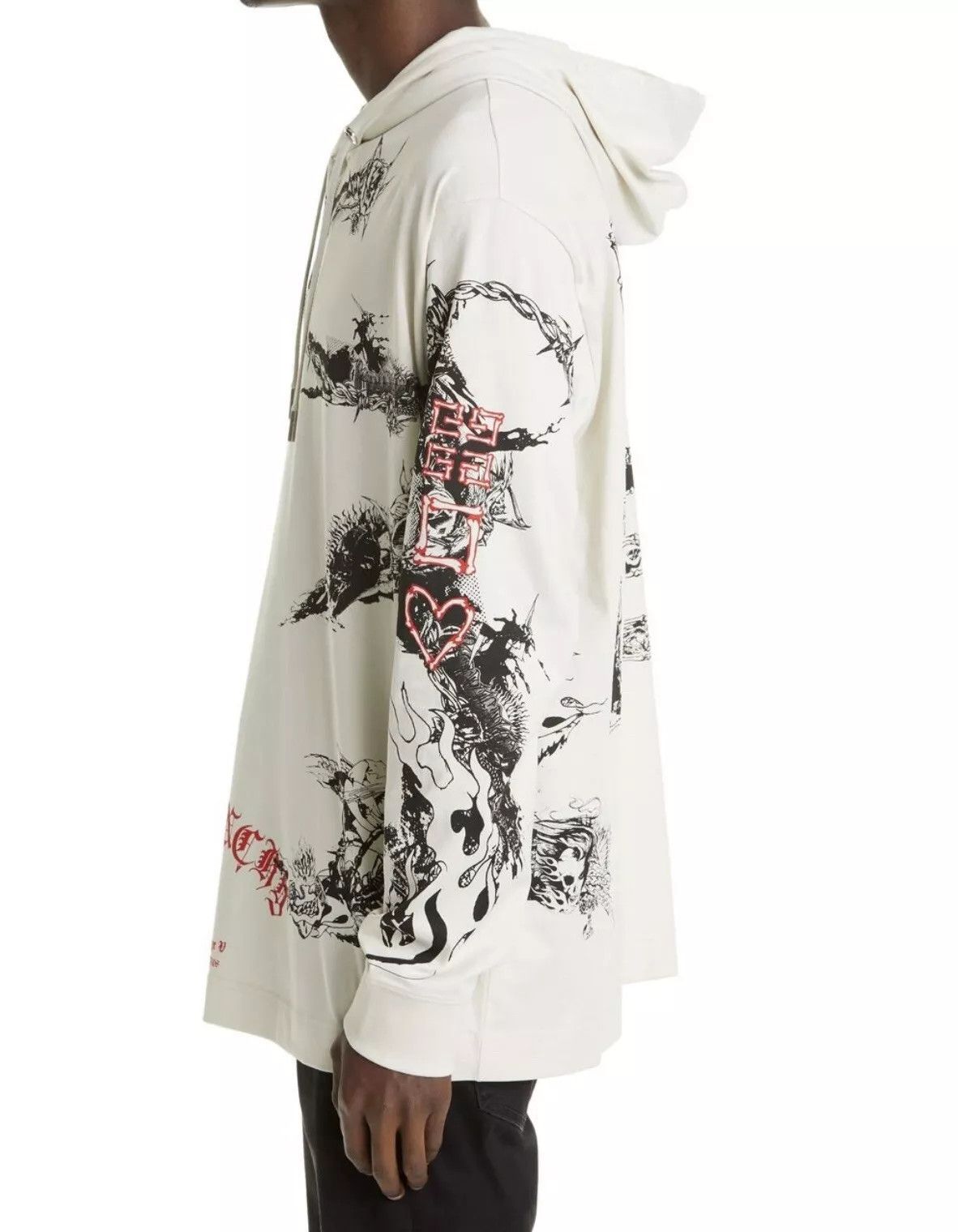 Givenchy Beige Tattoo 4G Logo Oversized Lightweight Hoodie Size US M / EU 48-50 / 2 - 4 Thumbnail