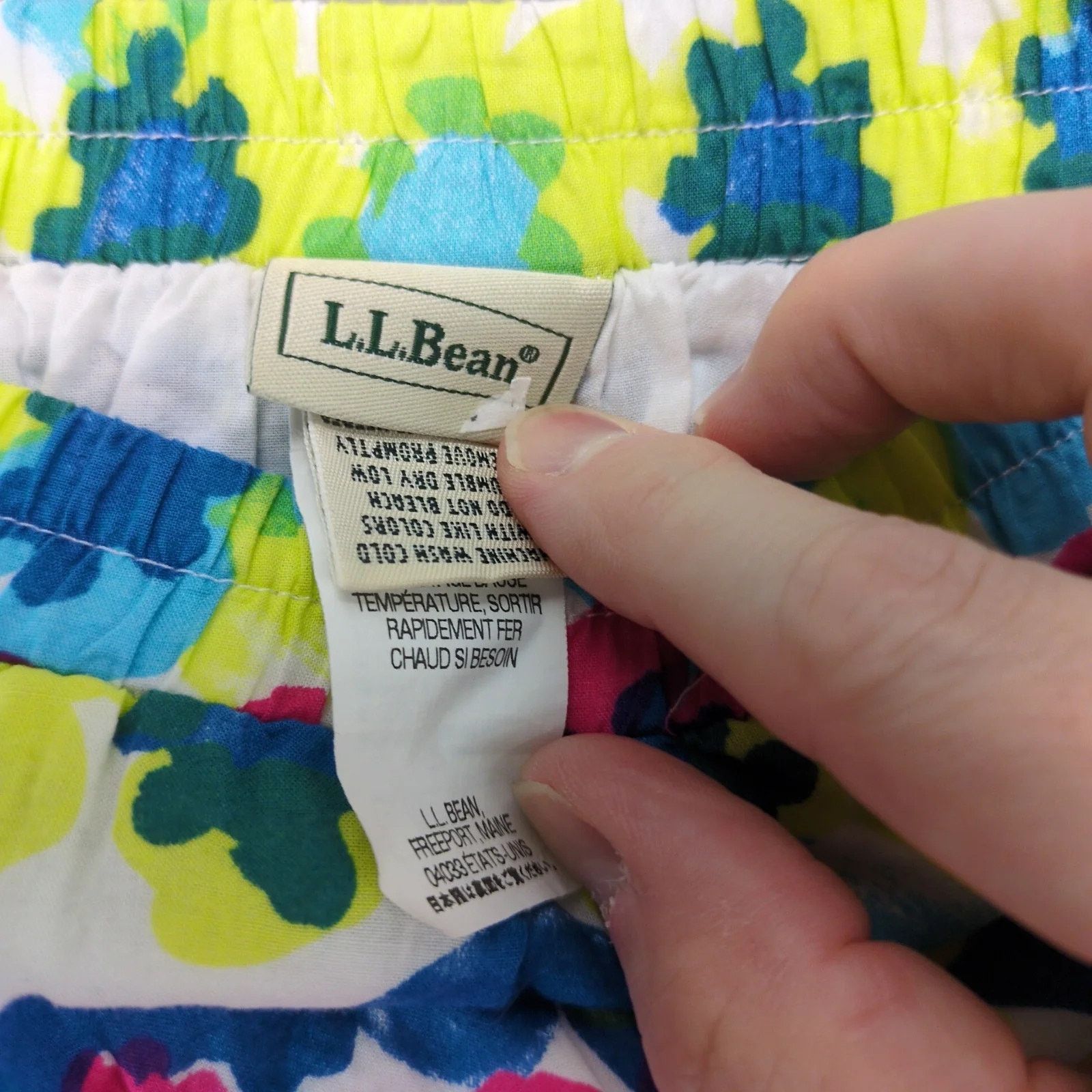 L.L. Bean LL Bean Floral Mini Skirt Sz 14 Elastic Waist Ruffle A-Line Size 36" / US 14 / IT 50 - 3 Thumbnail