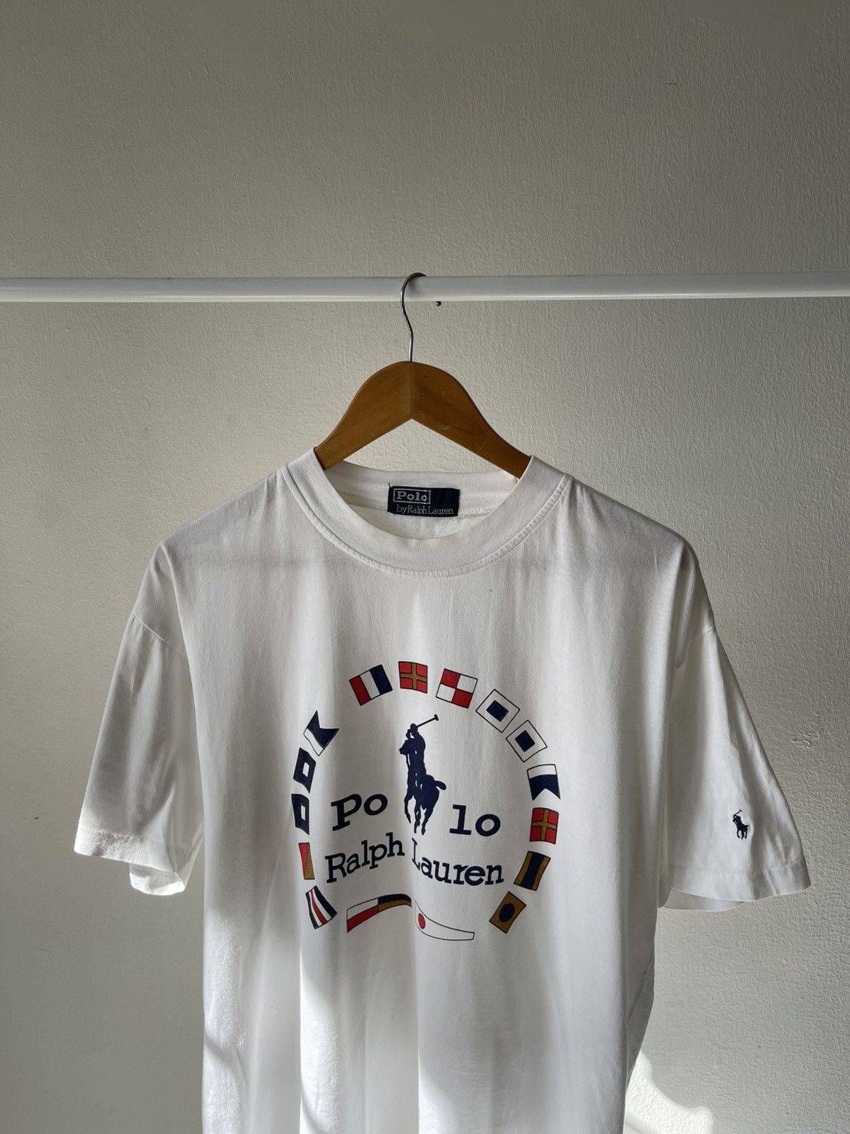 Polo Ralph Lauren × Ralph Lauren Vintage Polo Ralph Lauren Flag Tee Size US L / EU 52-54 / 3 - 3 Thumbnail