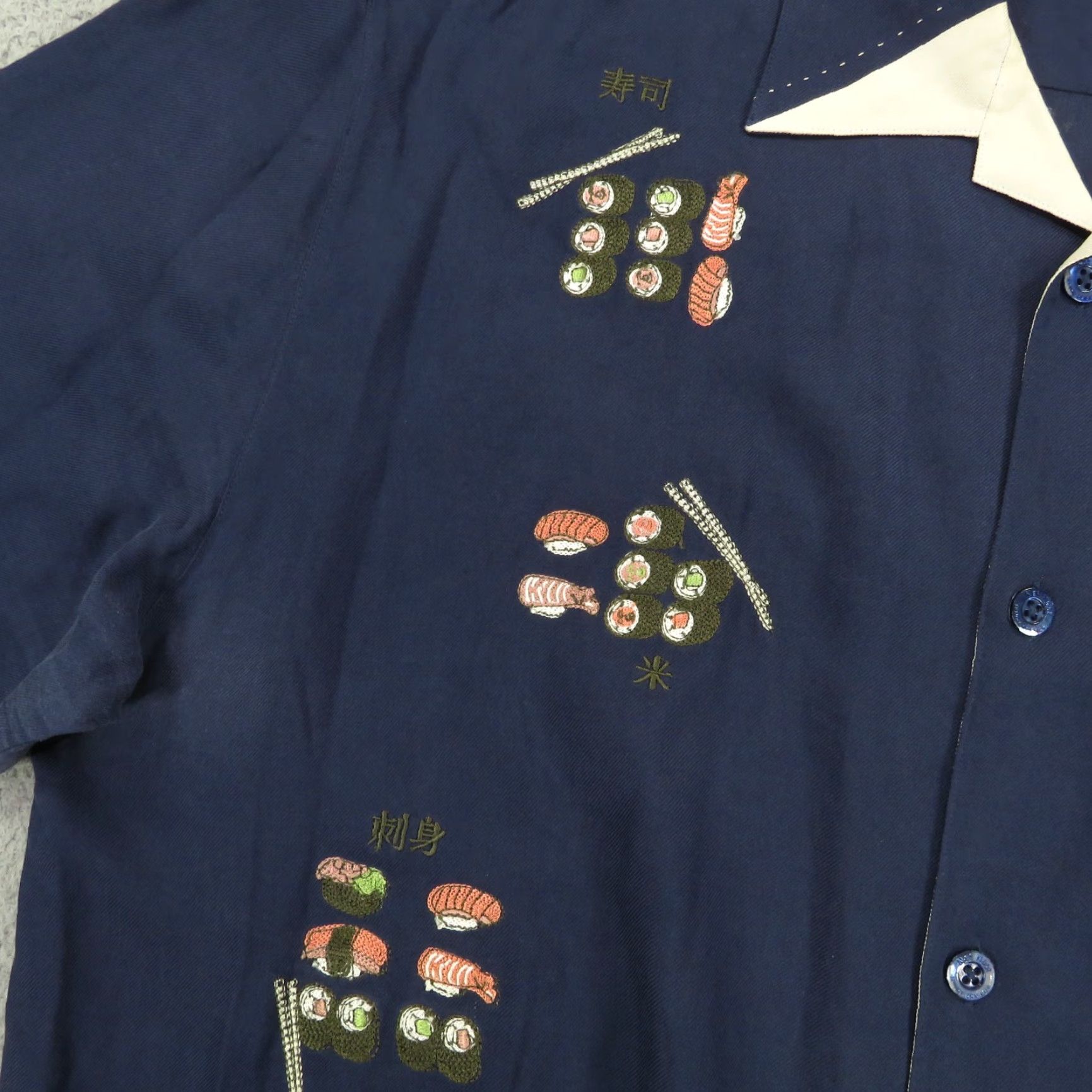Nat Nast VINTAGE Nat Nast Silk Shirt Large Mens Limited Edition Sushi Embroidered Camp Bowling Size US L / EU 52-54 / 3 - 5 Thumbnail