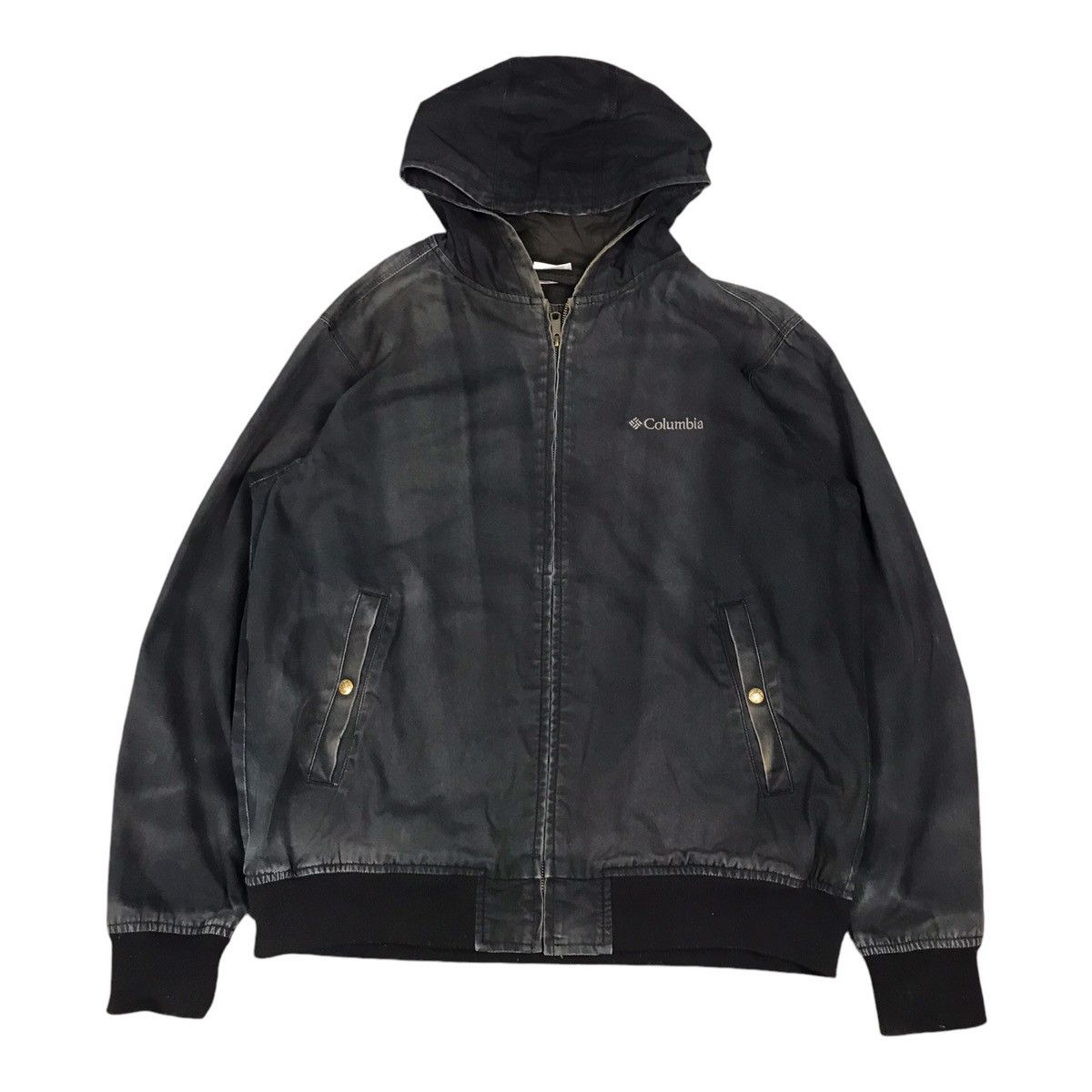 Columbia × Vintage COLUMBIA BLACK FADED ZIPPER HOODIES JACKET Size US XL / EU 56 / 4 - 1 Thumbnail