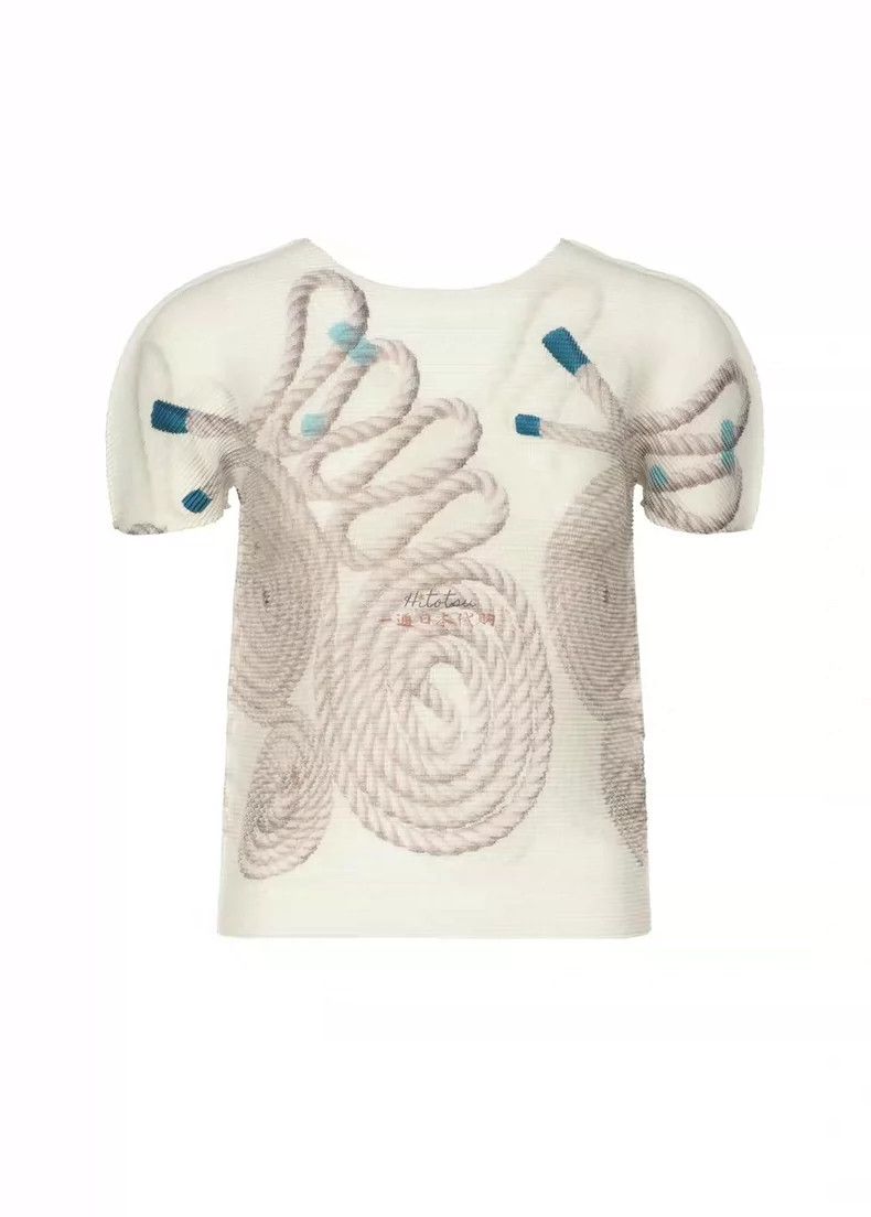 Issey Miyake Issey Miyake size:one size White hemp rope series short-sl Size XS / US 0-2 / IT 36-38 - 2 Thumbnail