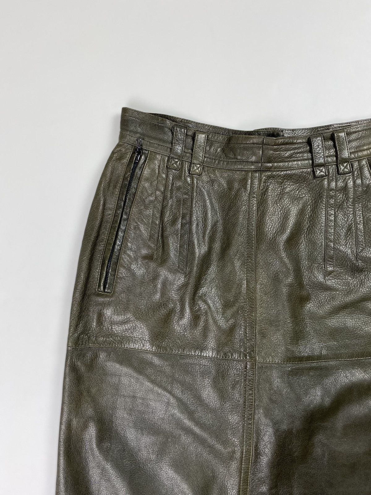 Jil Sander × Vintage Jil Sander vintage ladies leather skirt size 40 Size 27" / US 4 / IT 40 - 22 Thumbnail