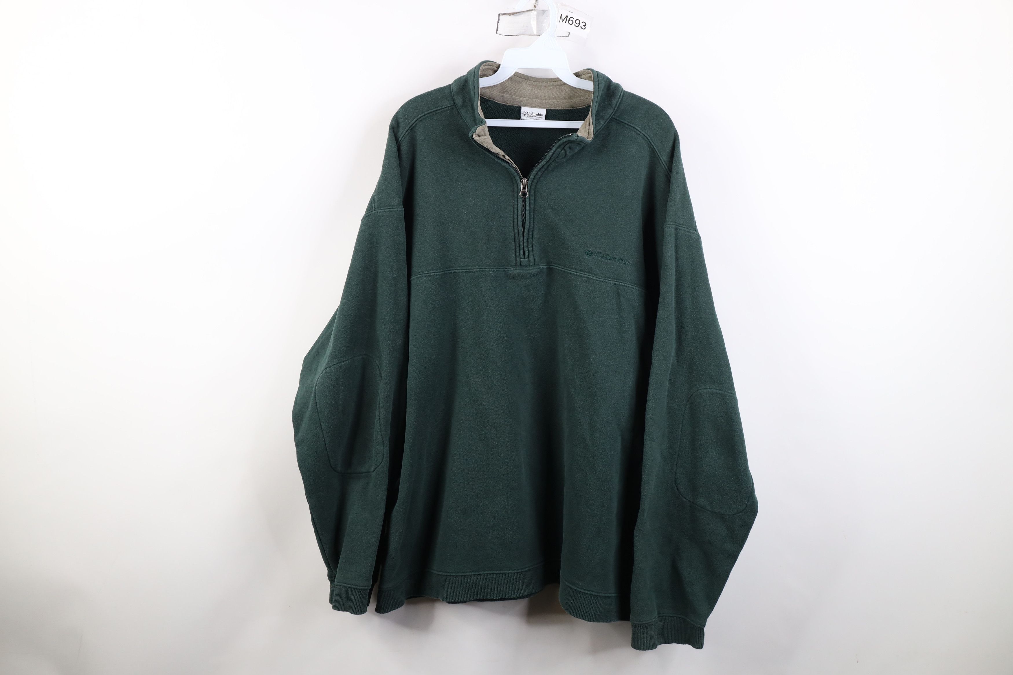 Columbia Vintage 90s Y2K Columbia Elbow Patch 1/4 Half Zip Sweatshirt Size US XXL / EU 58 / 5 - 1 Thumbnail
