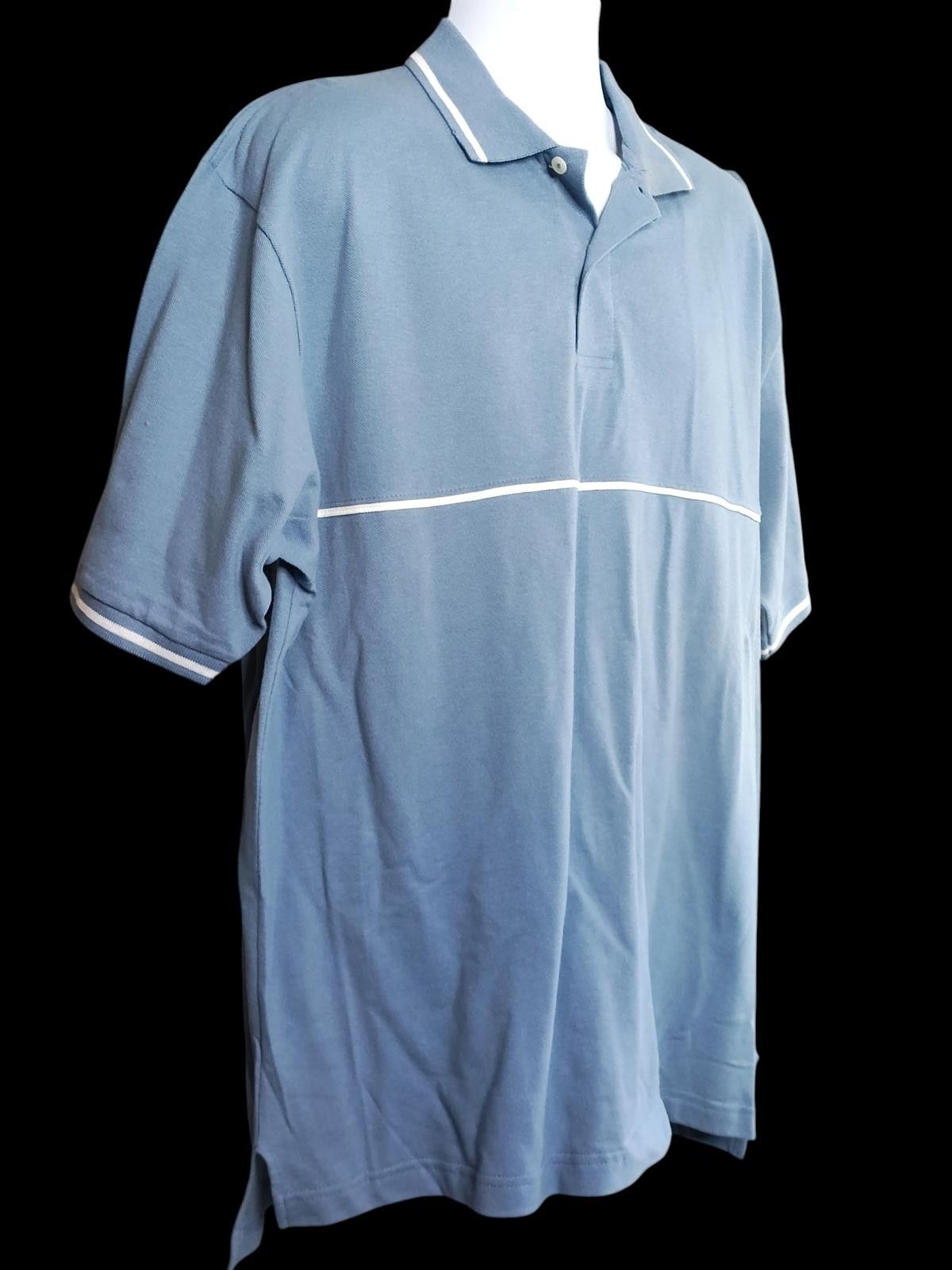 CNCPTS Concepts Men's Blue Short Sleeve Polo Shirt w/White Piping Size US XL / EU 56 / 4 - 4 Thumbnail