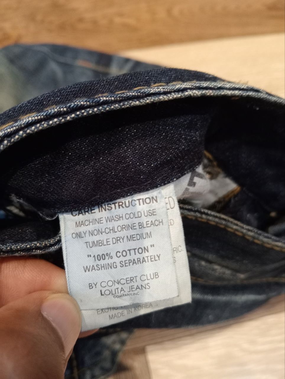 Japanese Brand LOLITA JEANS BLUE WASHED DENIM COTTON LEATHER POCKET PANTS Size US 28 / EU 44 - 10 Thumbnail