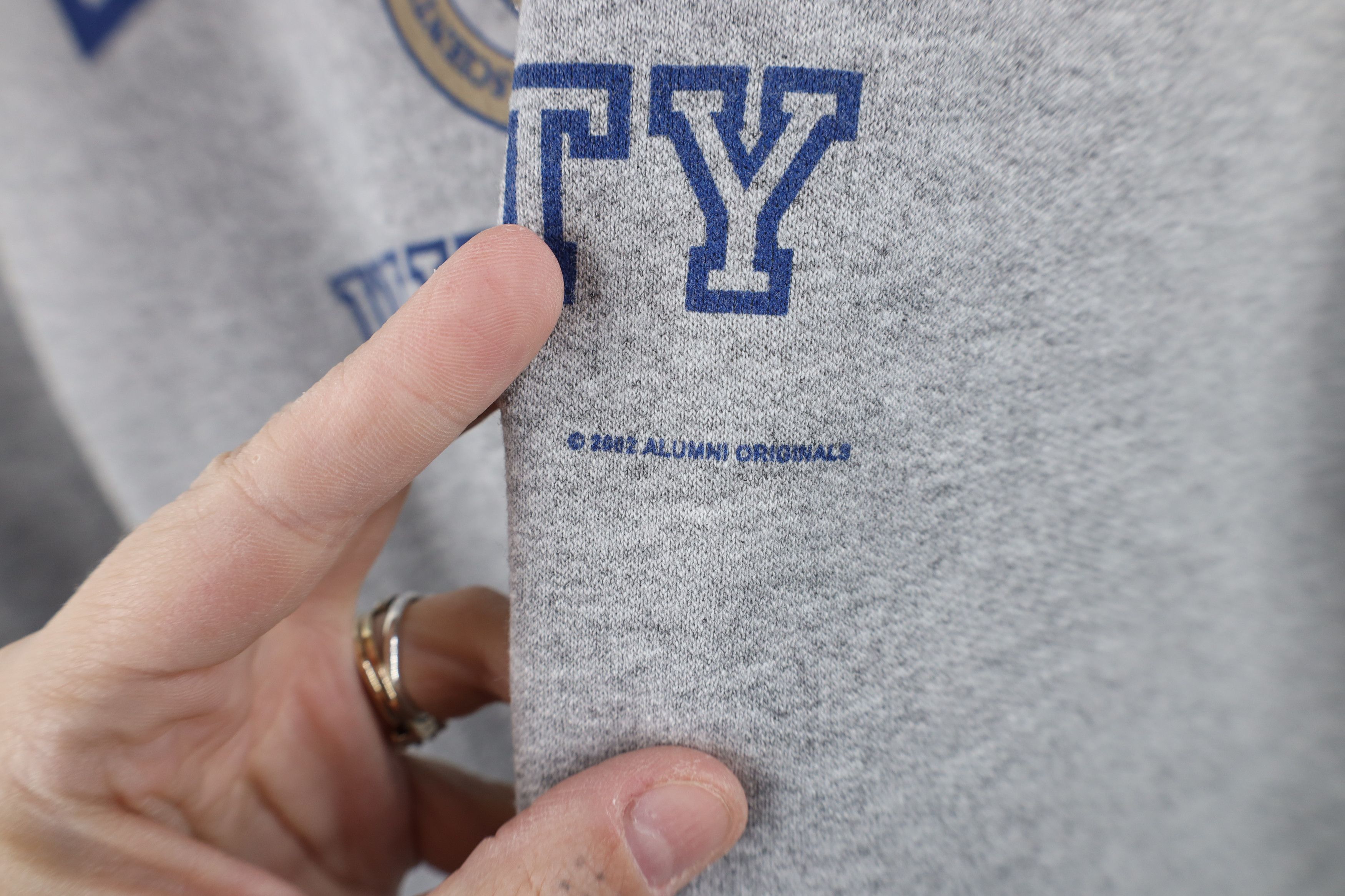Vintage Vintage Y2K 2002 Fries University Crewneck Sweatshirt Gray Size US L / EU 52-54 / 3 - 6 Thumbnail