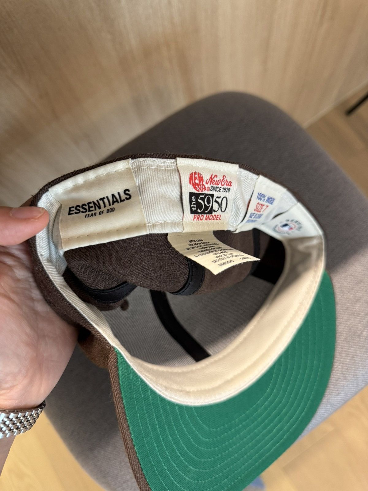 Essentials New Era Essentials x Fear of God 59Fifty brown baseball hat Size ONE SIZE - 4 Thumbnail
