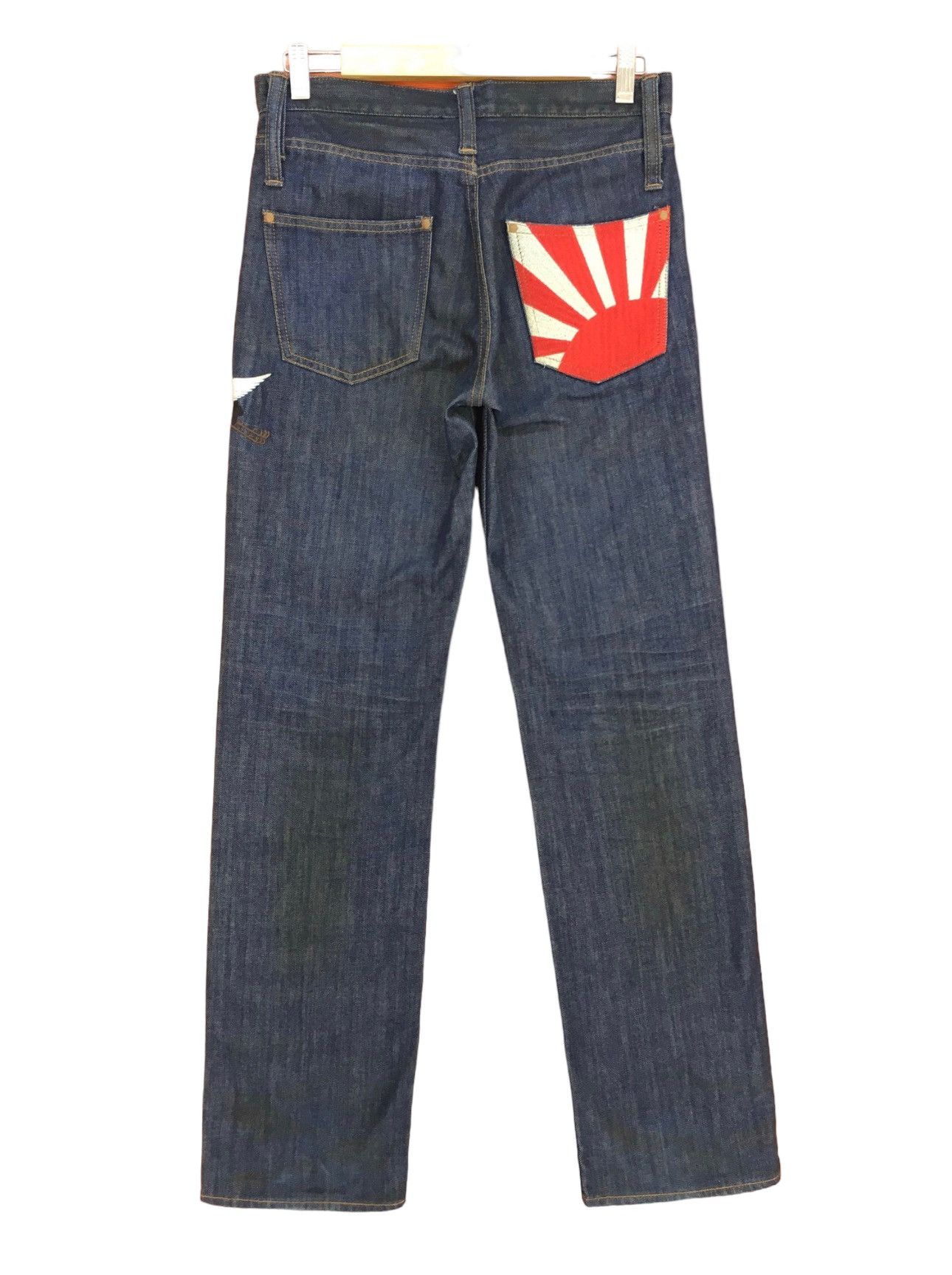 Karakuri Tamashii Sukajan Japan Crane Embroidered Jeans Y2k Karakuri Tamashi Size US 29 - 1 Thumbnail