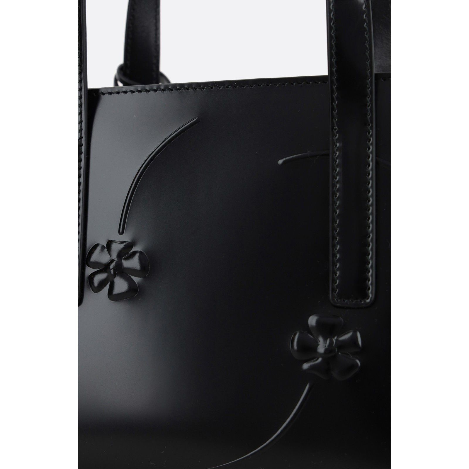 Prada PRADA Re-Edition 1955 Black Smooth Leather Top Handle Bag Ne Size ONE SIZE - 4 Thumbnail