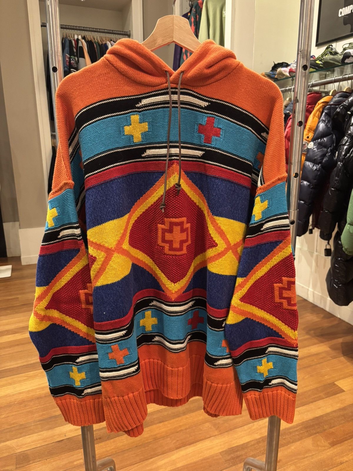 Polo Ralph Lauren X Naomi Glasses Knit Hooded Sweater