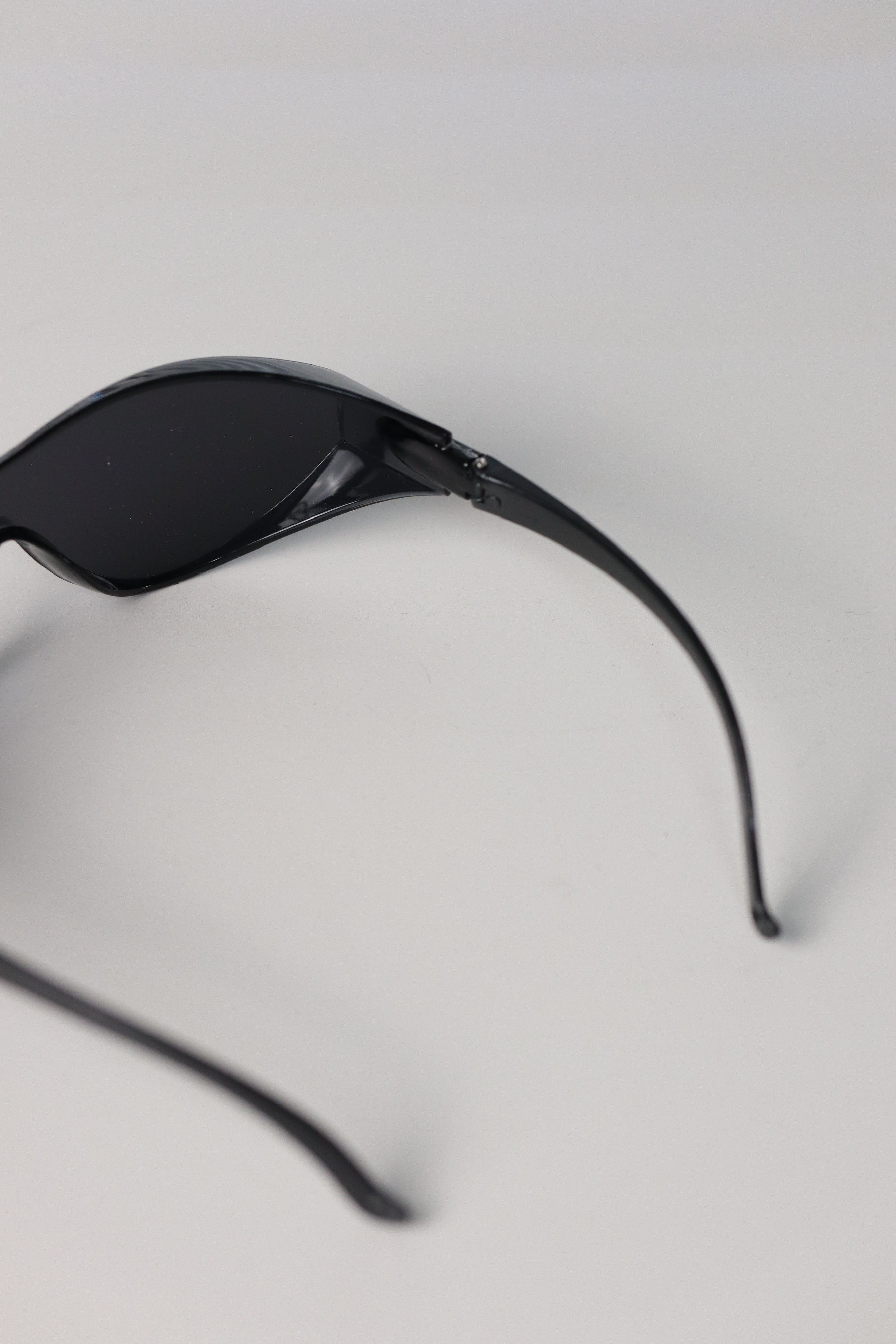 Japanese Brand Y2k Large Wide Safety Glasses Sunglasses Black Unisex OS Size ONE SIZE - 4 Thumbnail