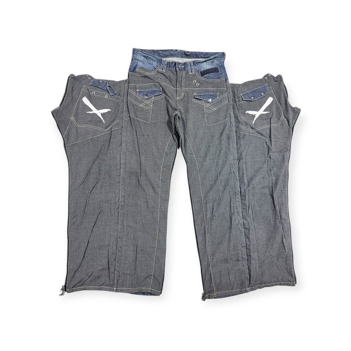 Seditionaries Vtg🔥Avant-Garde ppfm AnarchyDenim Eastern Rock Reverseible Size US 33 - 2 Thumbnail