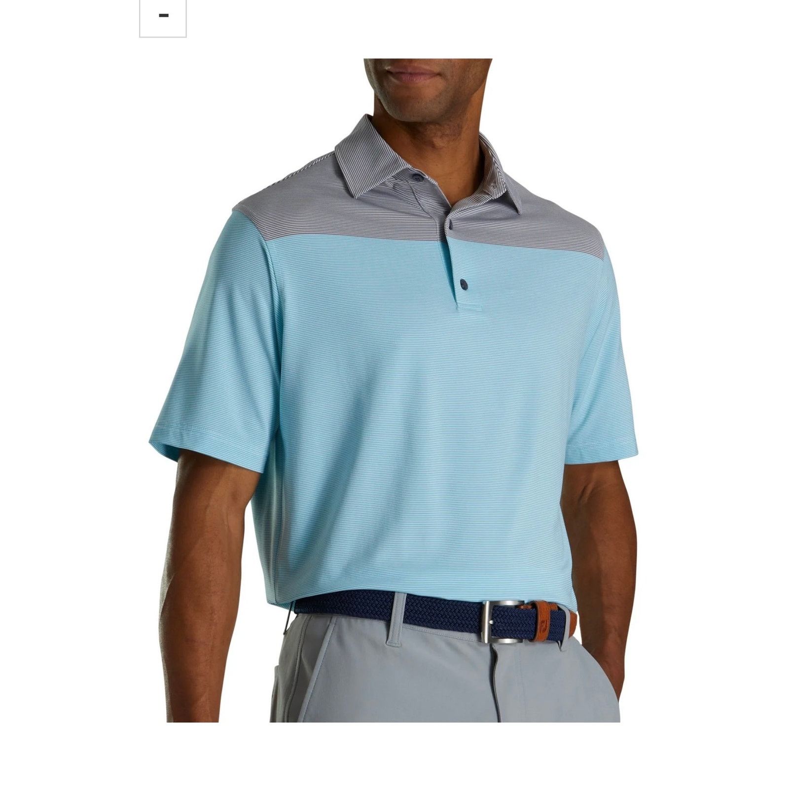 Footjoy FootJoy End-On-End Block Lisle Self Collar Golf Polo Sz XL Size US XL / EU 56 / 4 - 1 Thumbnail