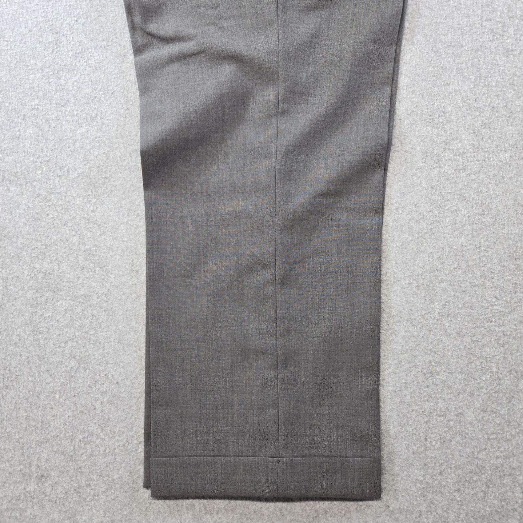 Berle Berle Mens Pants 42x31 Gray Dress Classic Pleated Polyester Blend Microfiber Front Zip Button Pockets Size US 42 / EU 58 - 3 Thumbnail