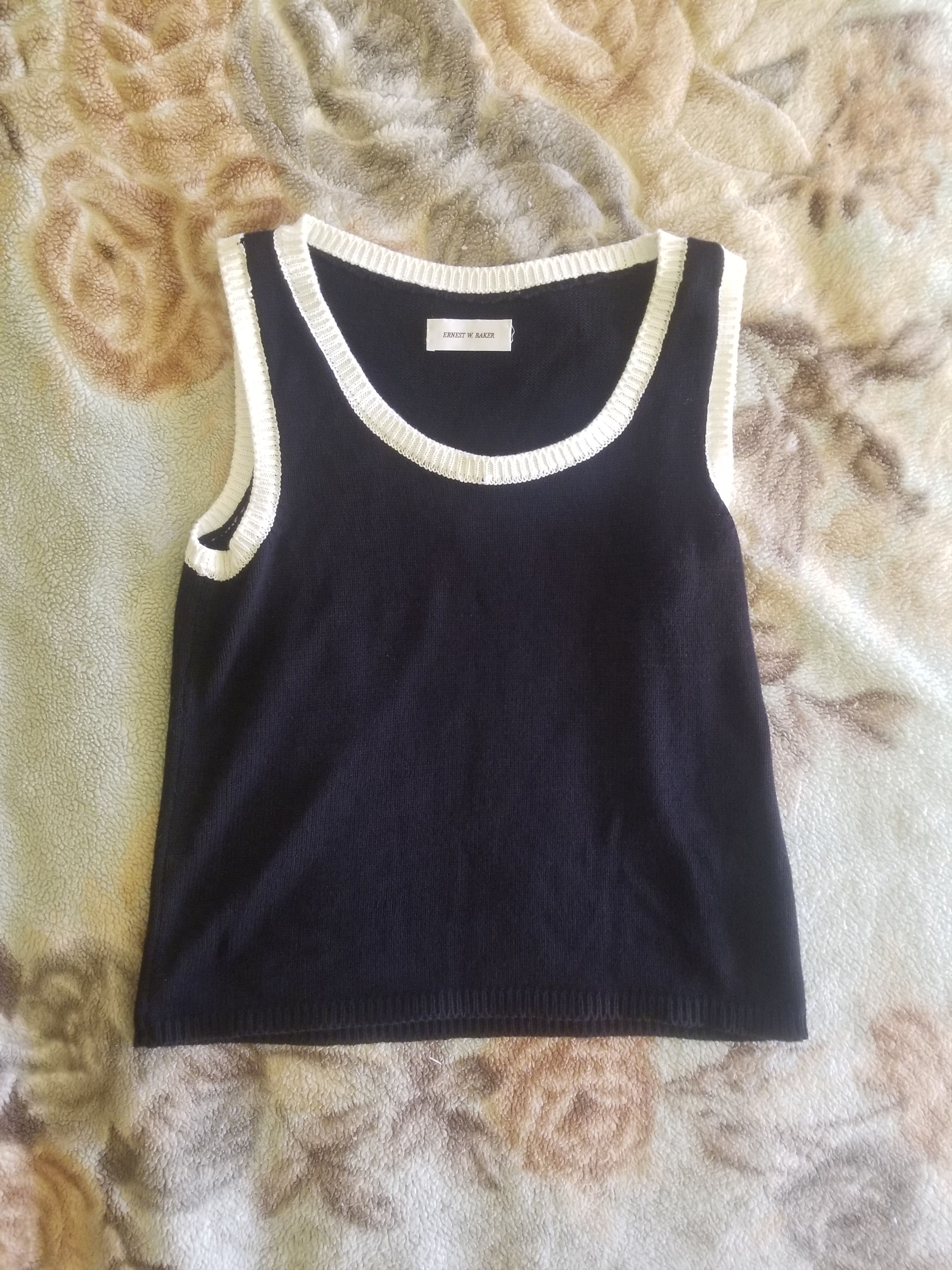 image of Ernest W Baker Knited Vest in Black, Men's (Size Medium)