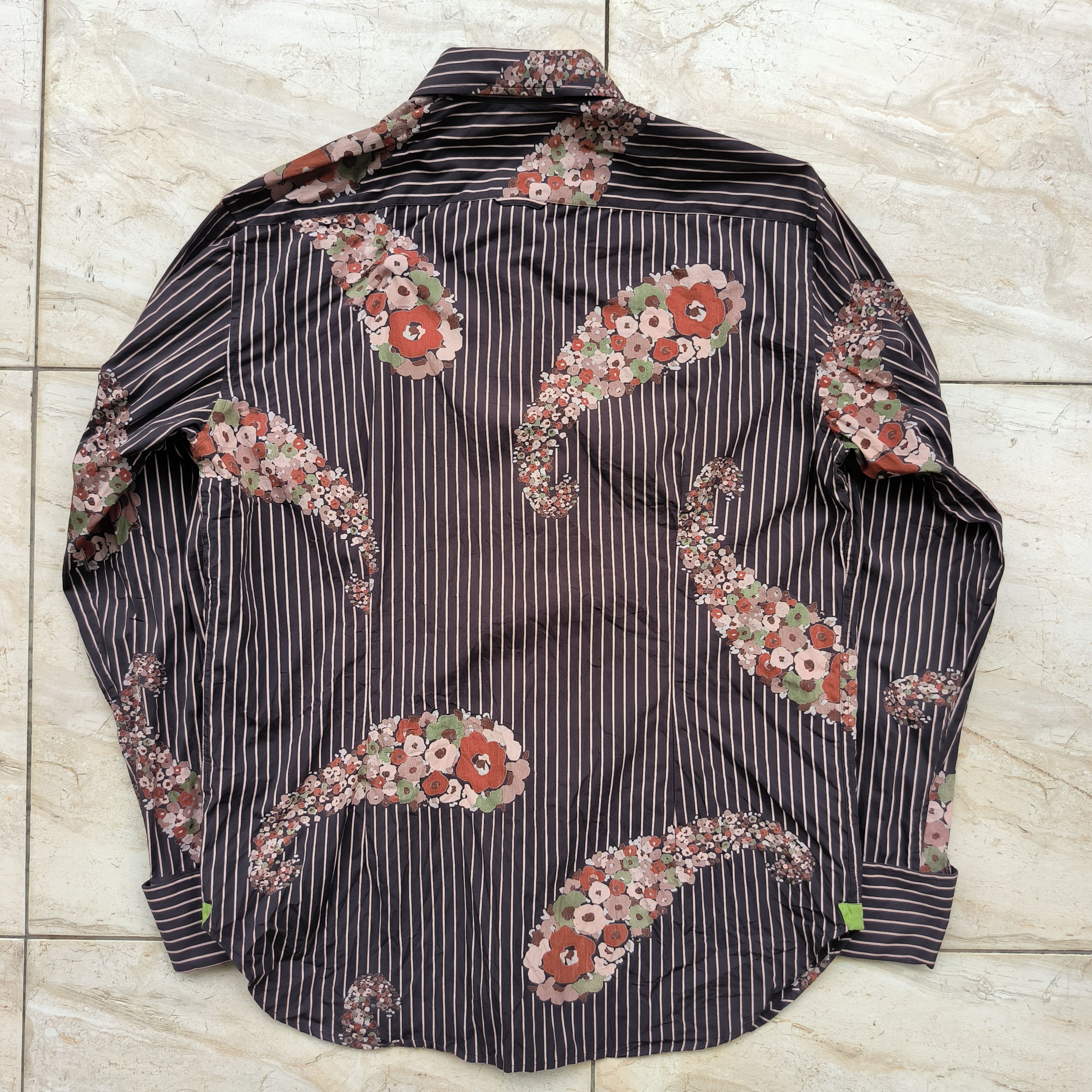 Paul Smith Paul Smith Floral Stripe Shirts Size US L / EU 52-54 / 3 - 6 Thumbnail