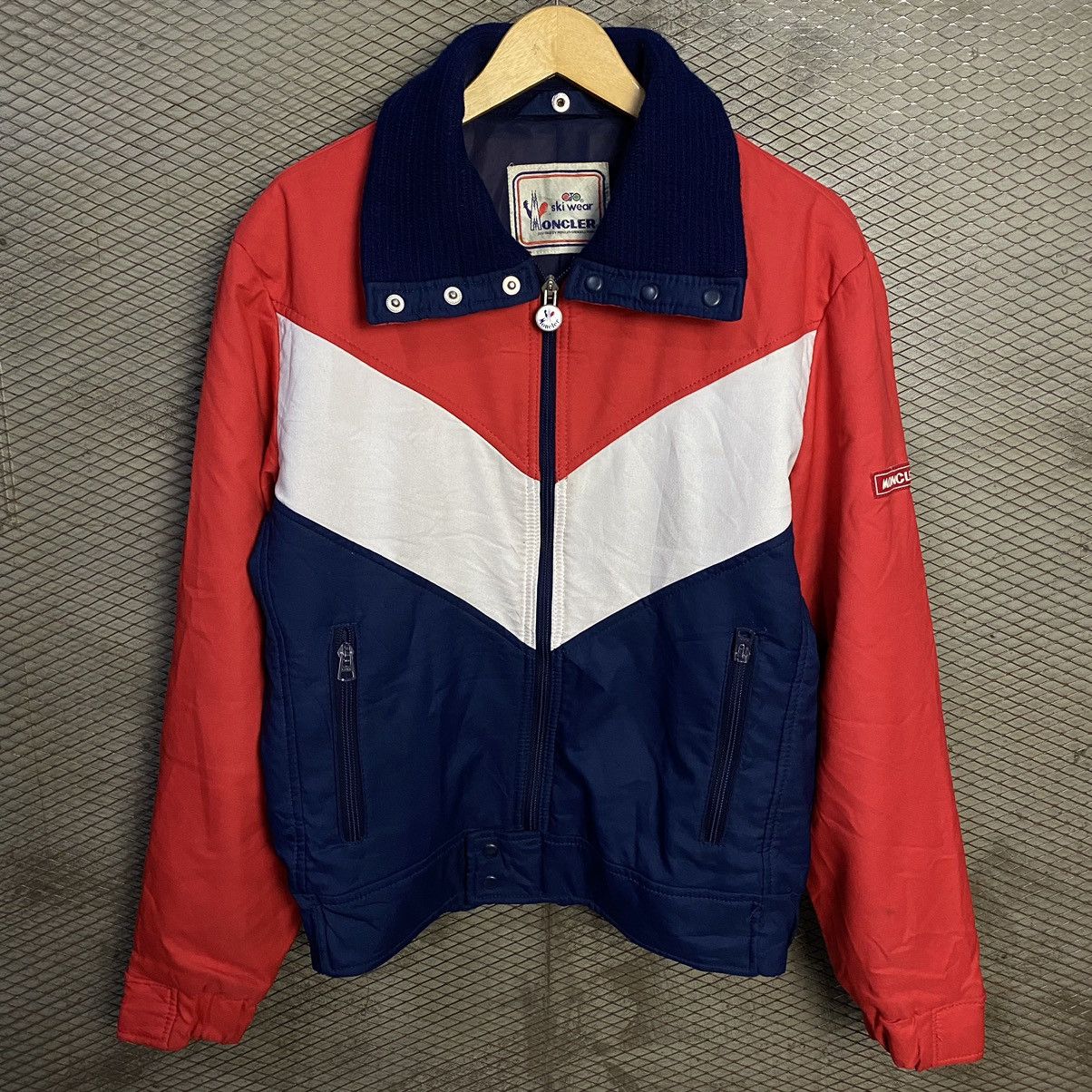 image of Moncler Ski Wear Jacket in Blue Red, Men's (Size Large)