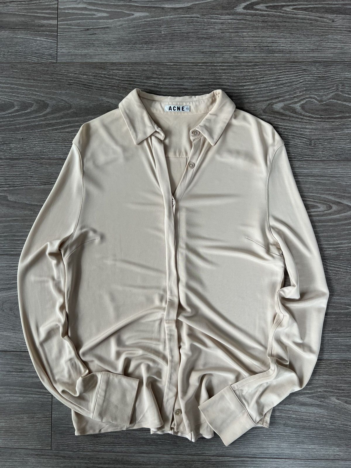Acne Studios ‼️Vintage Acne Studios SS13 Sloan Jersey Viscose Blouses‼️ Size XS / US 0-2 / IT 36-38 - 5 Thumbnail
