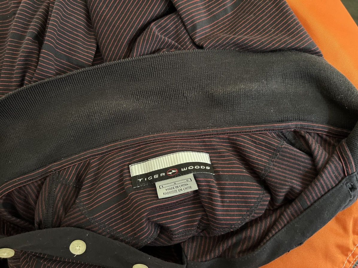 Nike Vintage 2000s Nike Tiger Wood Striped Polo Shirt Golf Size US L / EU 52-54 / 3 - 10 Thumbnail
