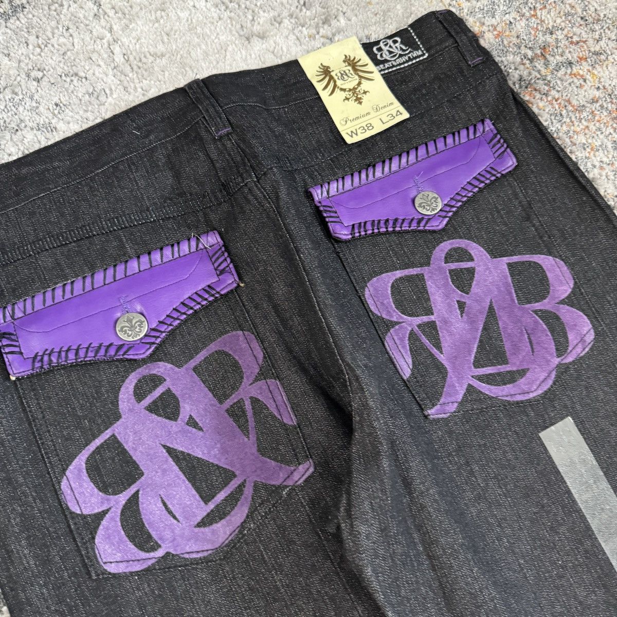 JNCO × Japanese Brand × Vintage Crazy Vintage y2k beat & Rhythm cybergoth baggy jeans Size US 38 / EU 54 - 3 Thumbnail