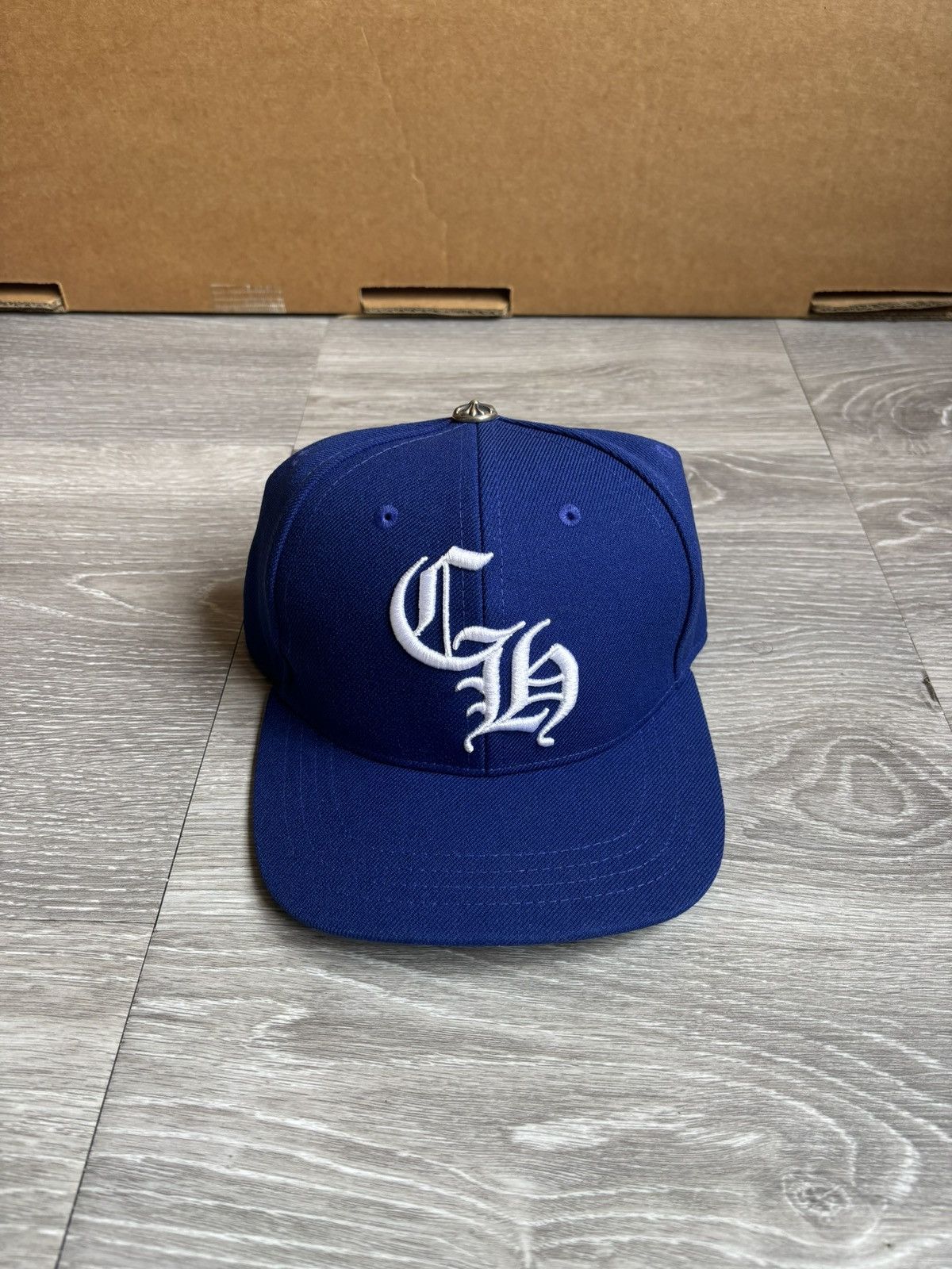 Chrome Hearts Chrome Hearts CH Baseball Cap Blue/White Snapback Hat Size ONE SIZE - 1 Thumbnail