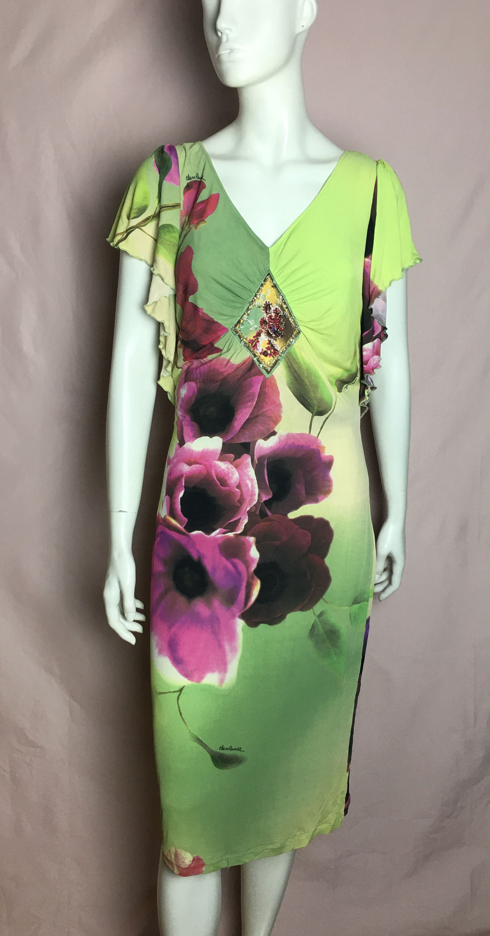 Roberto Cavalli Roberto Cavalli Amazing Floral Summer Dress Ruffles IT 46 Size L / US 10 / IT 46 - 1 Thumbnail