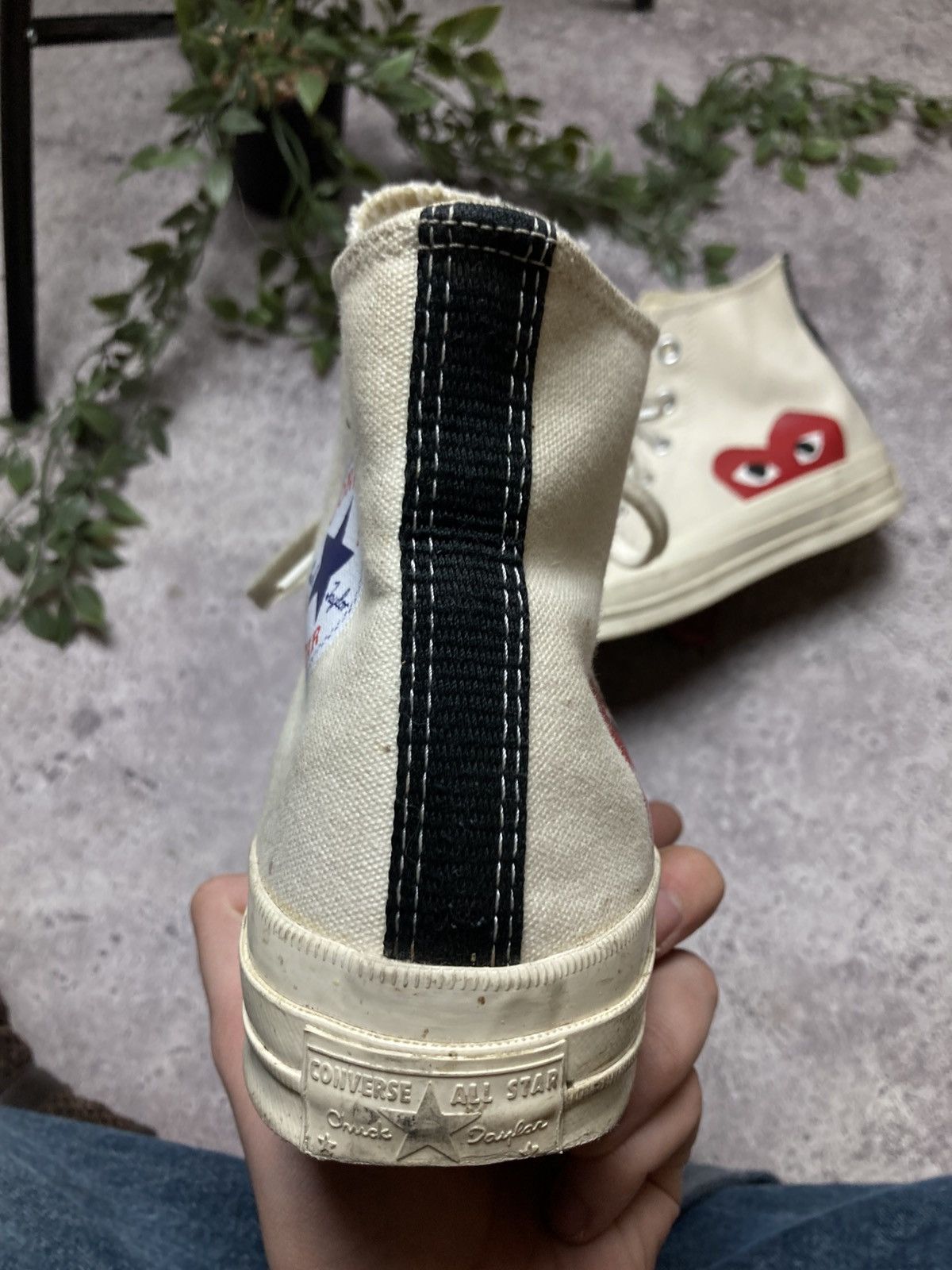 Comme des Garcons × Converse Vintage Comme des Garcons Converse Hi Top Sneakers Shoes Size US 6 / EU 39 - 7 Thumbnail