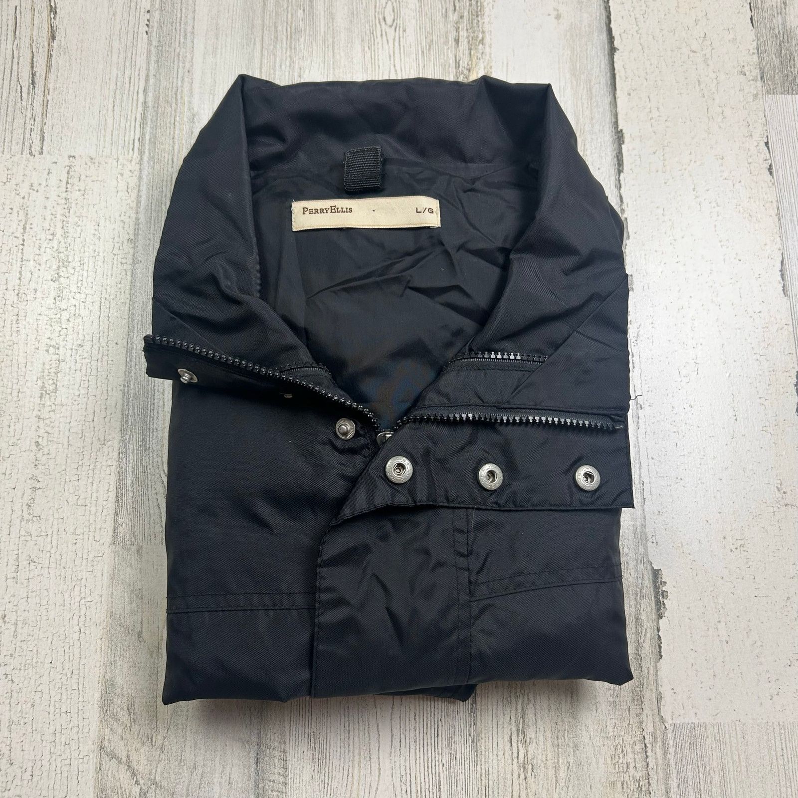Perry Ellis × Vintage Perry Ellis Solid Black Men's Jacket Size US L / EU 52-54 / 3 - 13 Thumbnail