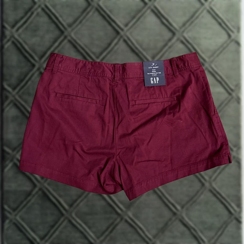 Gap GAP City Shorts Shirt? 12 Purple Mid Rise 34x3 Pockets Stretch 3 Inseam Regular Women Black? Size 34" / US 12 / IT 48 - 1 Thumbnail