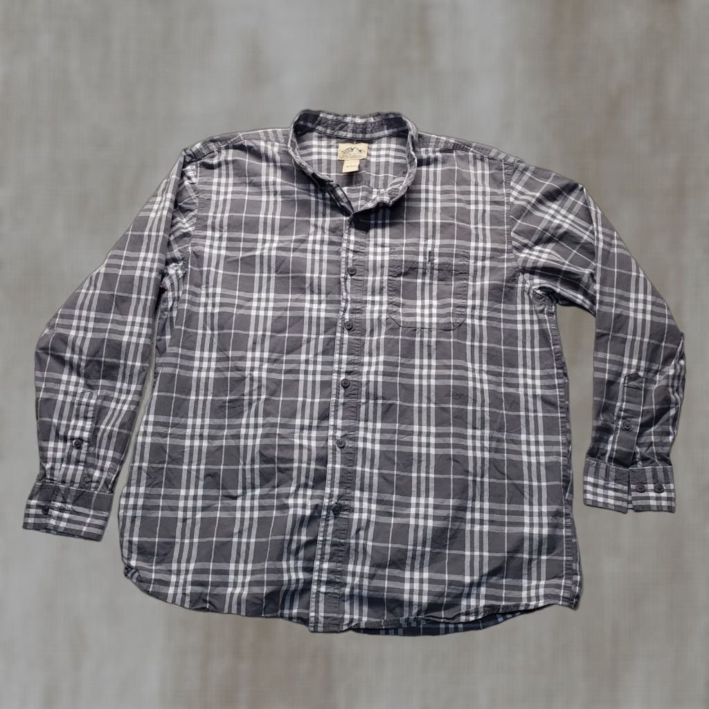 The Mountain Blue Mountain Shirt Button-Up Plaid Long Sleeve Gray XL Men's Size US XL / EU 56 / 4 - 1 Thumbnail